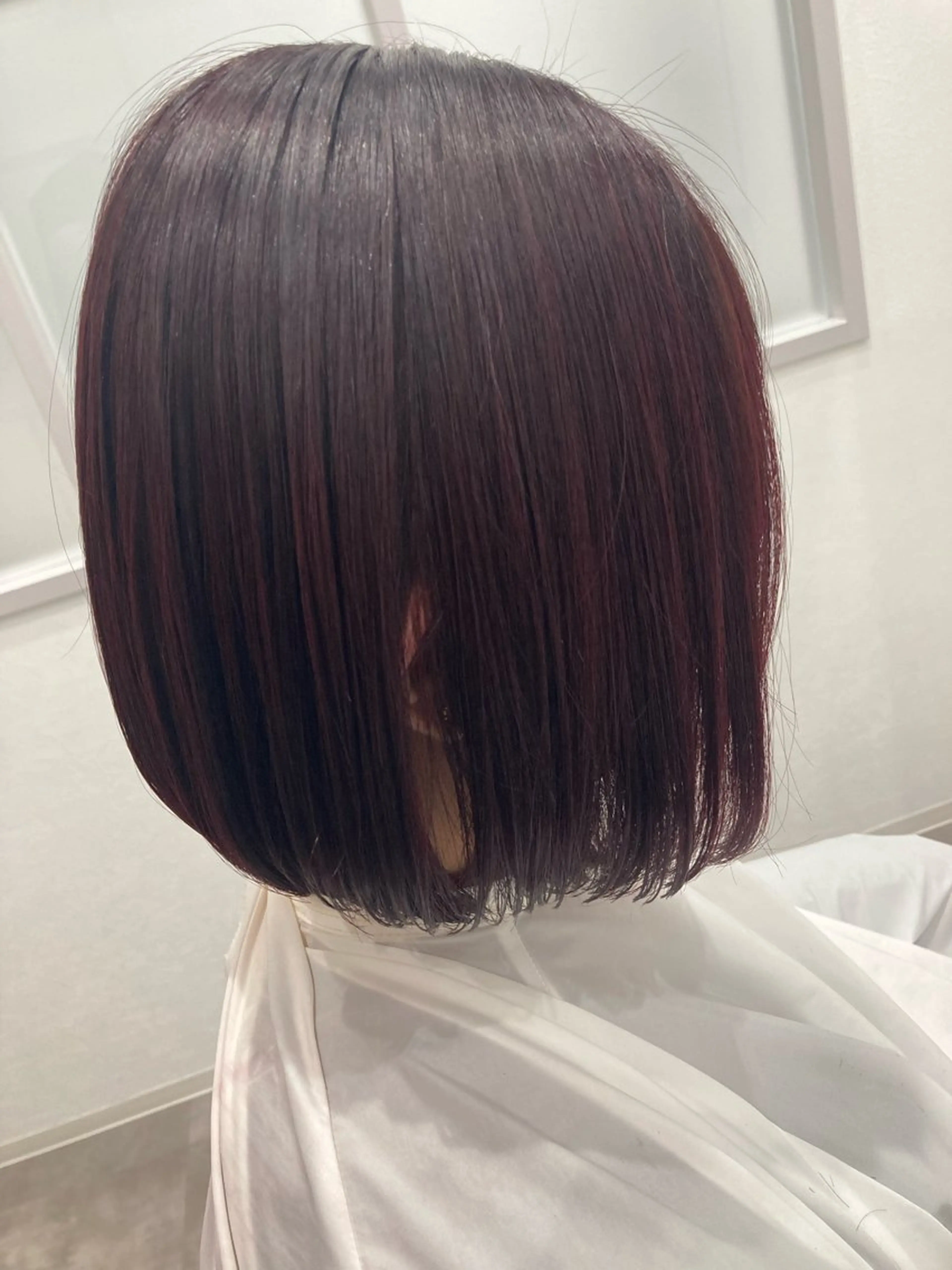 ショート カラー ボブ 髪質改善 縮毛矯正 髪質改善/透明感 カラー/内藤有須加のヘアスタイル