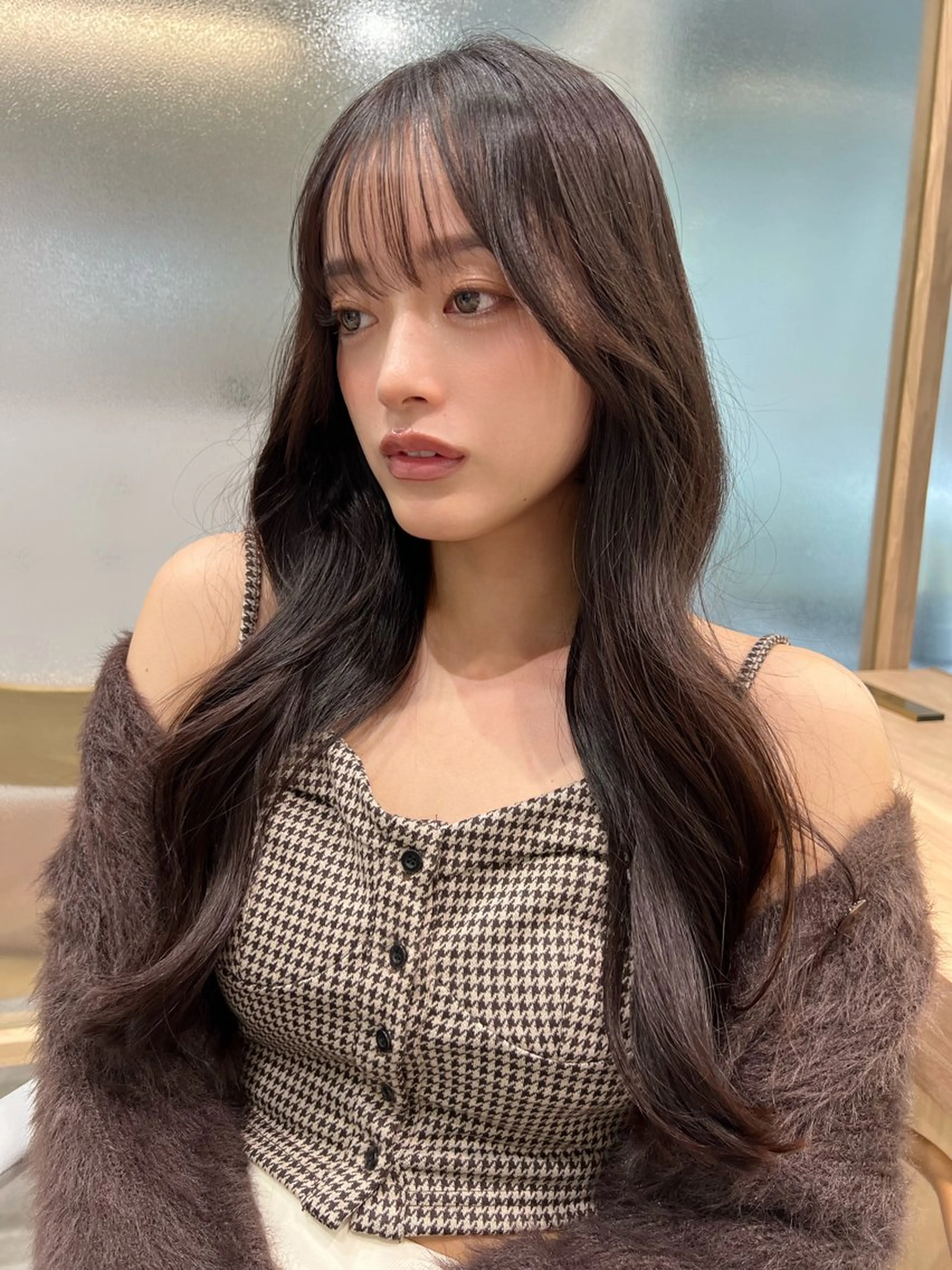 ロング ヘアカラー トリートメント 顔周り🇰🇷韓国 レイヤー/いづみ💞のヘアスタイル