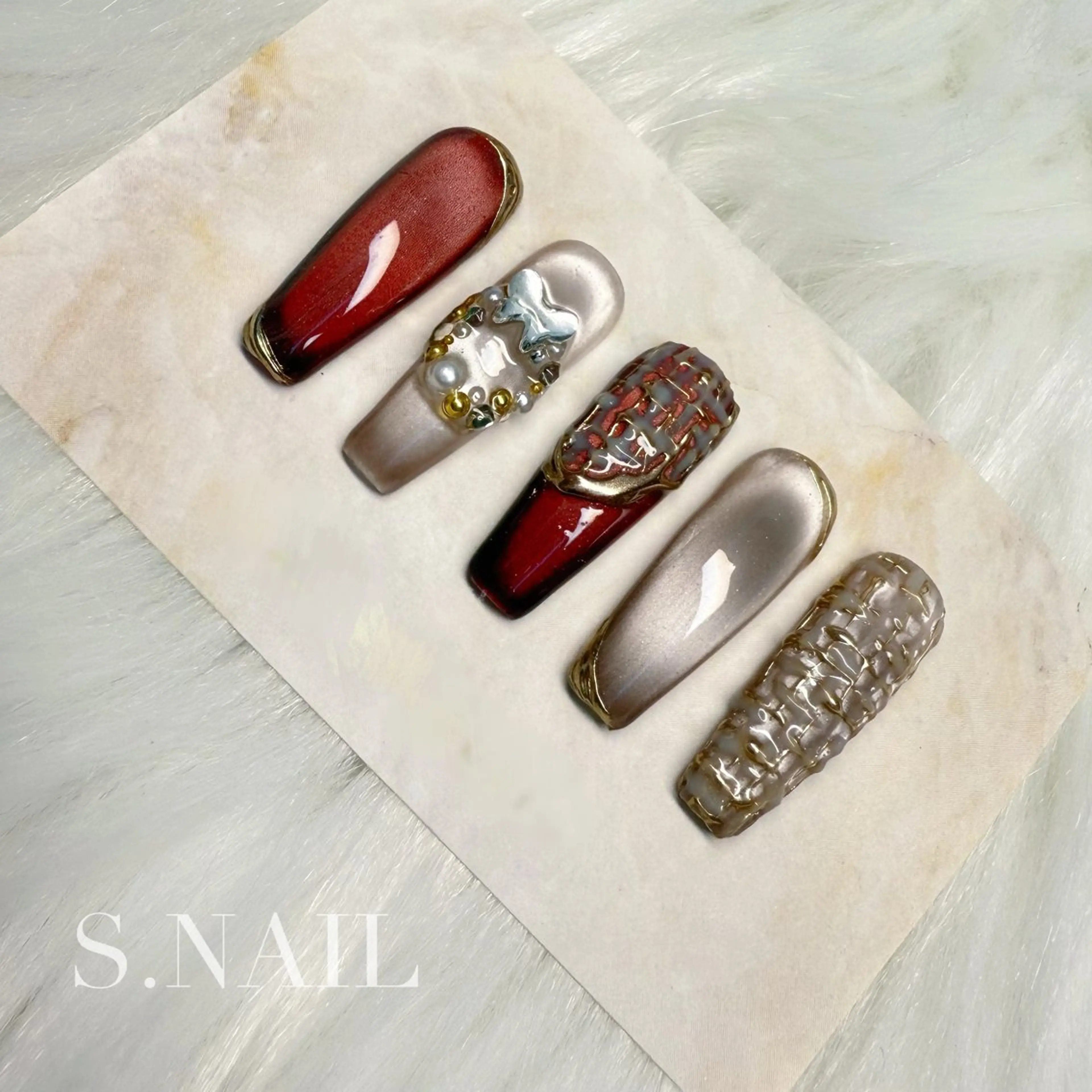 ネイル 冬ネイル クリスマス ハンドネイル S♡NAIL所属・S.NAIL Suuのネイルデザイン