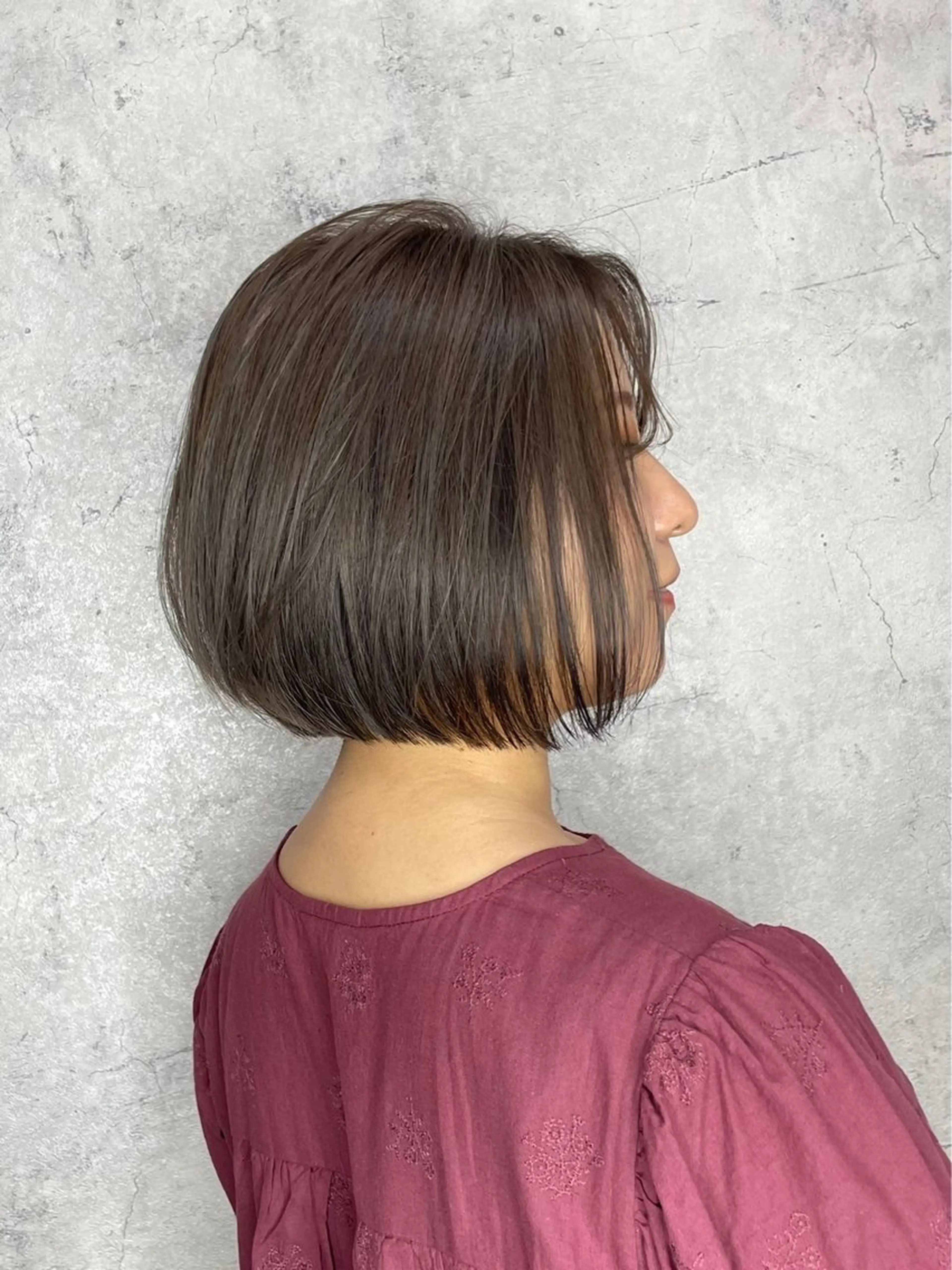 ショート カラー グレージュ エクステ・レイヤ ーカット松下宗翔のヘアスタイル