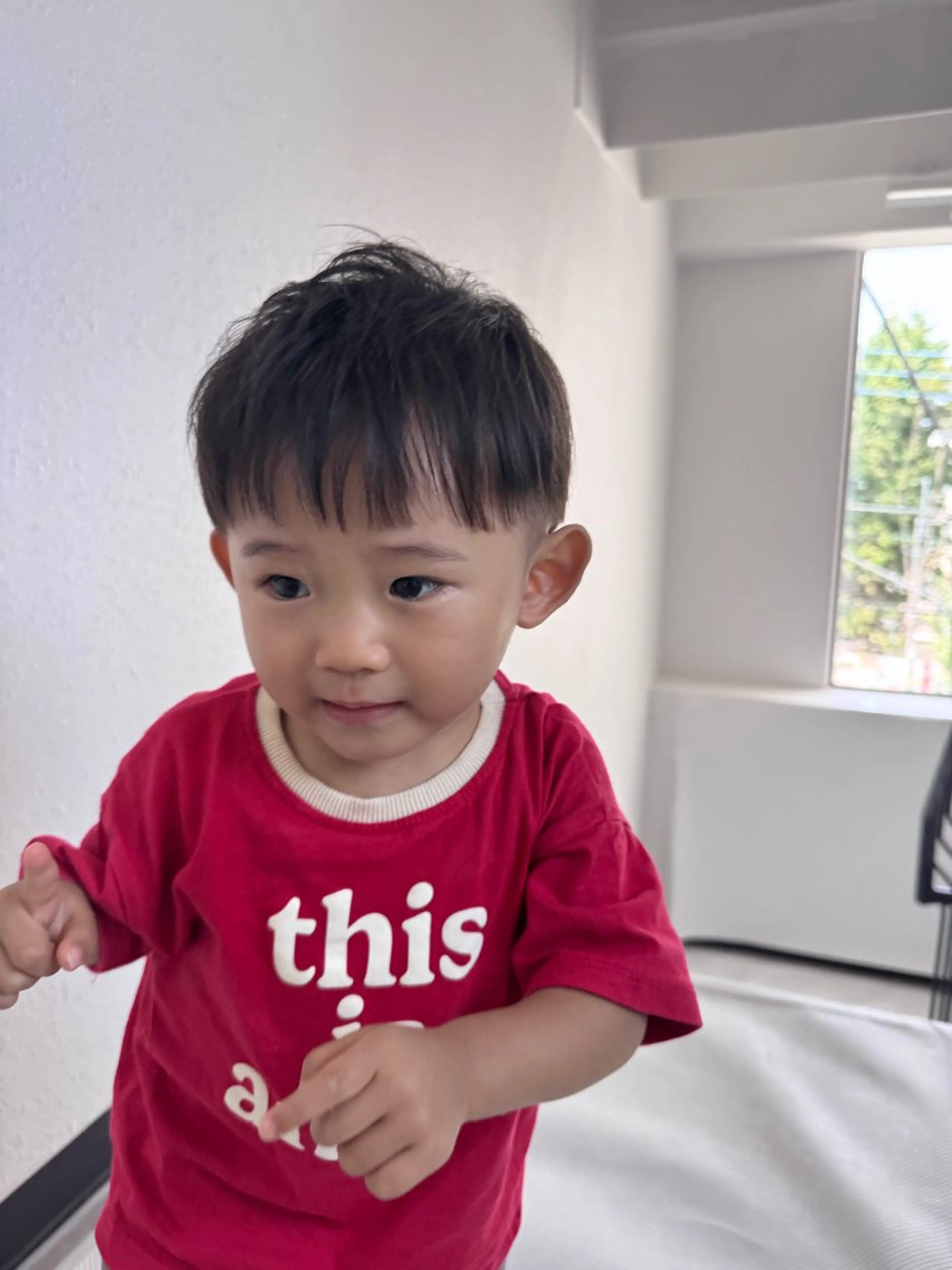 キッズ R/🤎 パーマ＆ブリーチ🔥のヘアスタイル