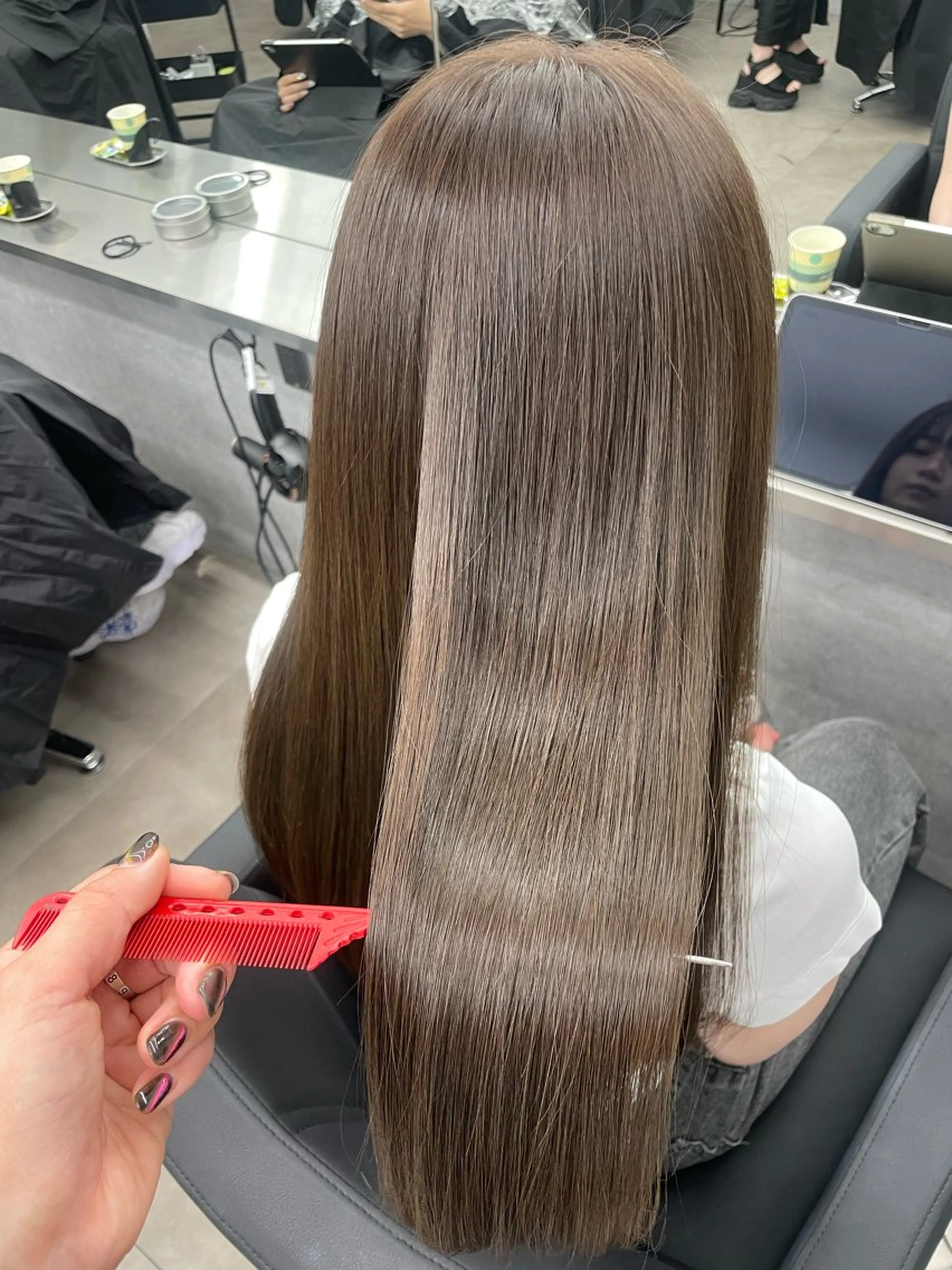 セミロング カラー ヘアアレンジ カット ヘアカラー 縮毛矯正 トリートメント ヘッドスパ ヘアセット 髪質改善/縮毛/新宿 🫧SUZUKA🫧のヘアスタイル