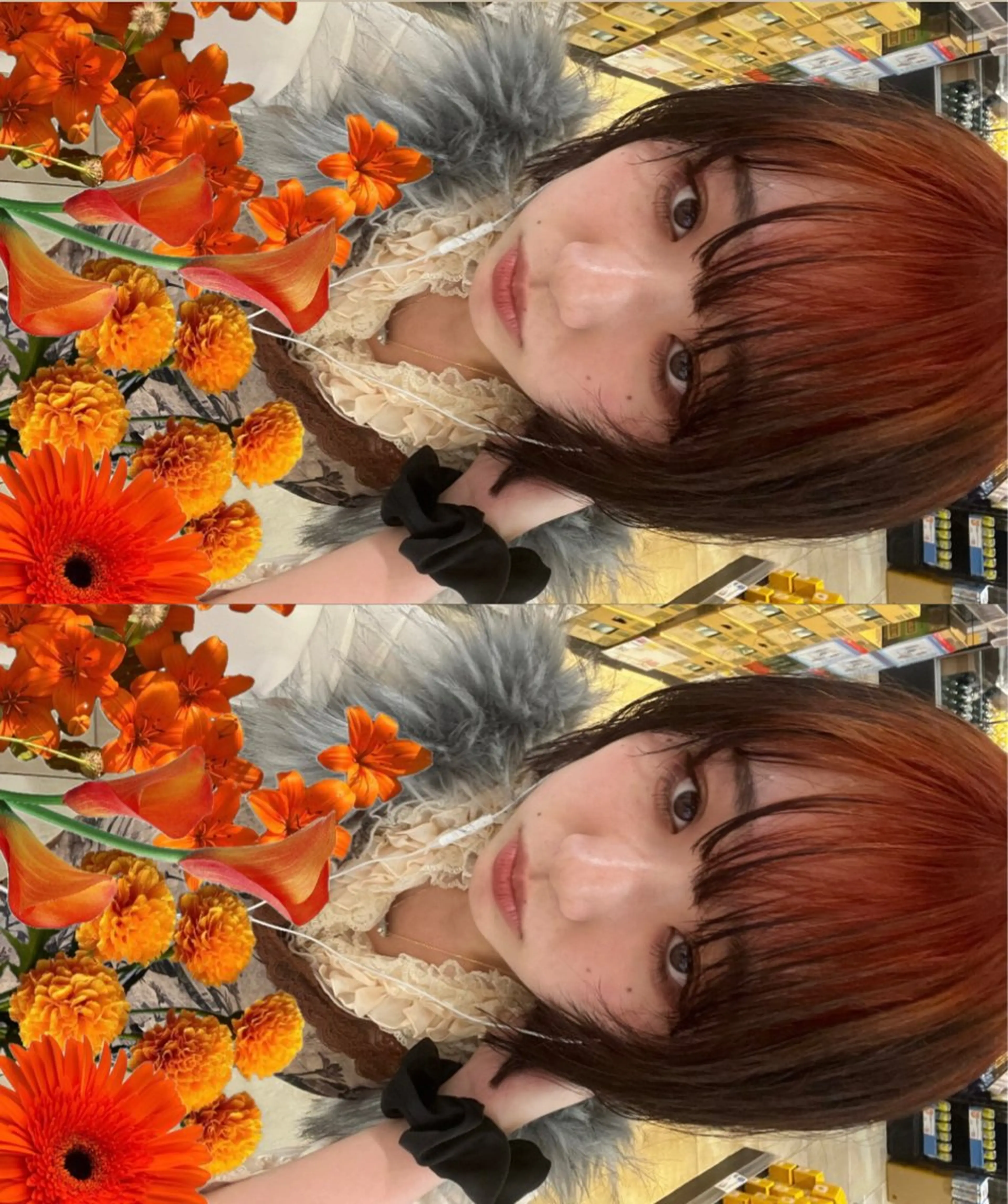 ミディアム カラー ヘアカラー 岡山ハイトーン・ ルーツカラー/こもものヘアスタイル