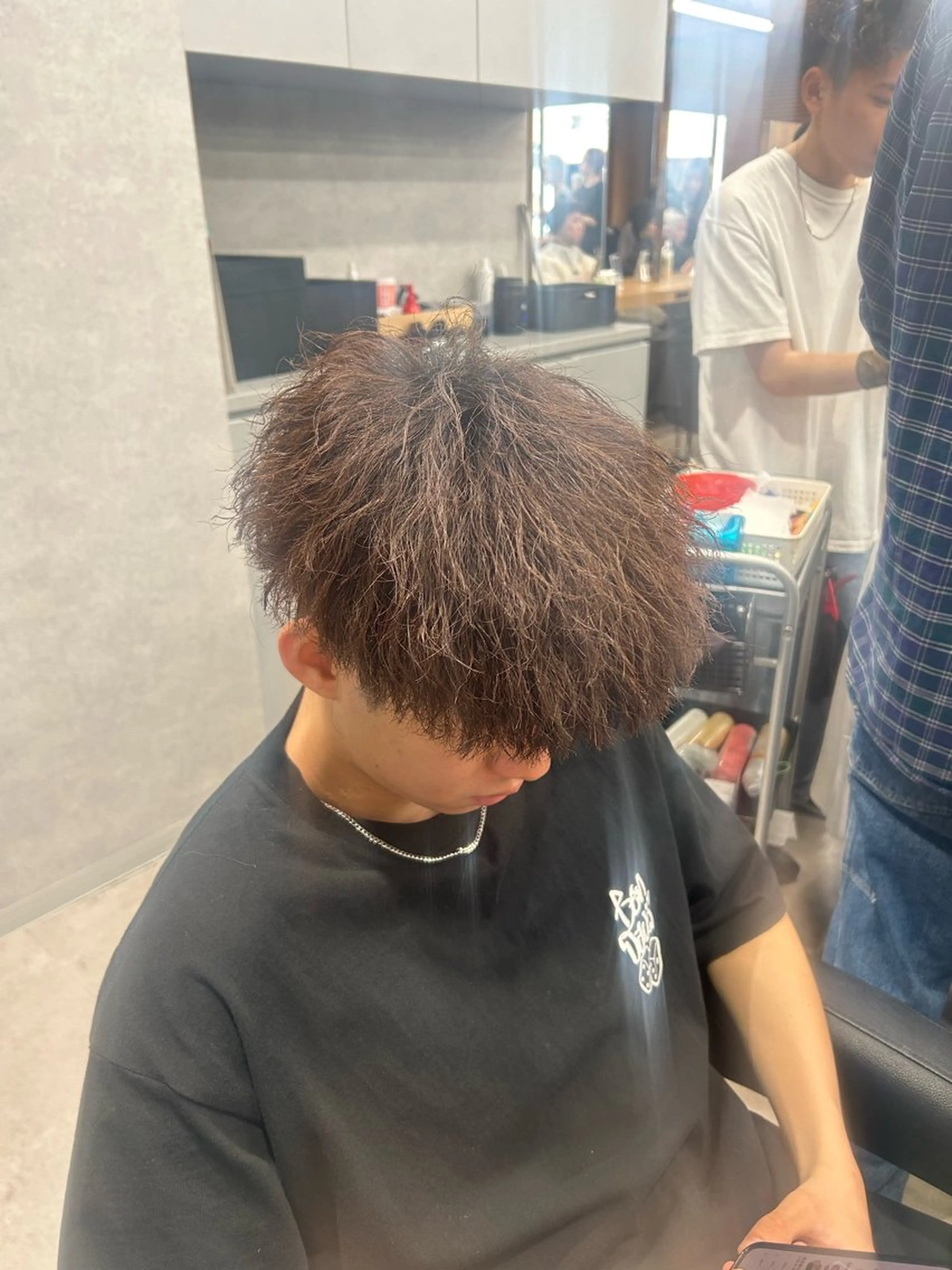 パーマ メンズ カット パーマ トリートメント ヘッドスパ ヘアセット イケメン製造機 🔥上原沙羅🔥のヘアスタイル