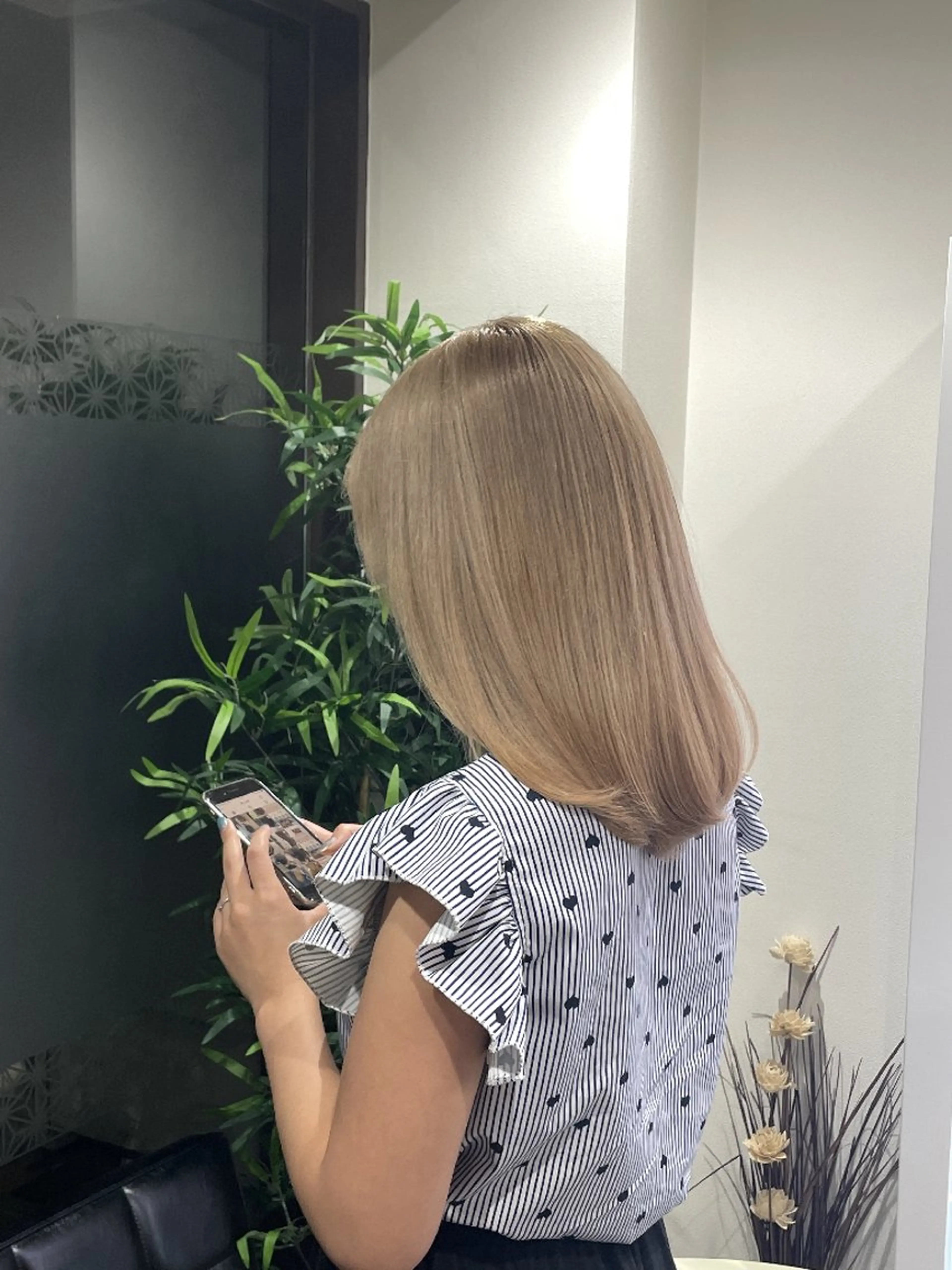 セミロング カラー 永井 直人のヘアスタイル