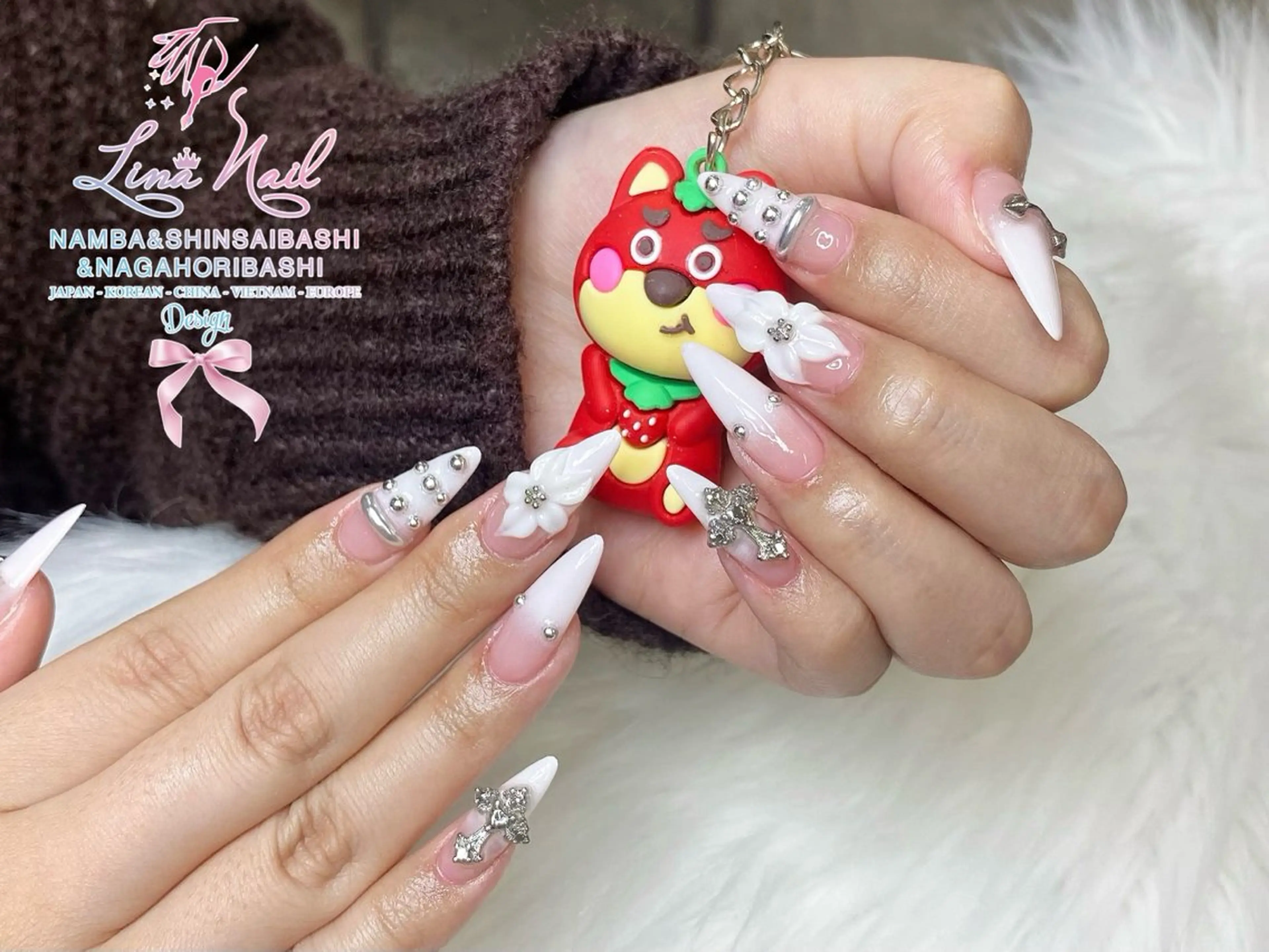 ネイル アートネイル フットネイル 韓国ネイル ロングネイル 持ち込み リナネイル 長堀橋店/東心斎橋店のネイルデザイン