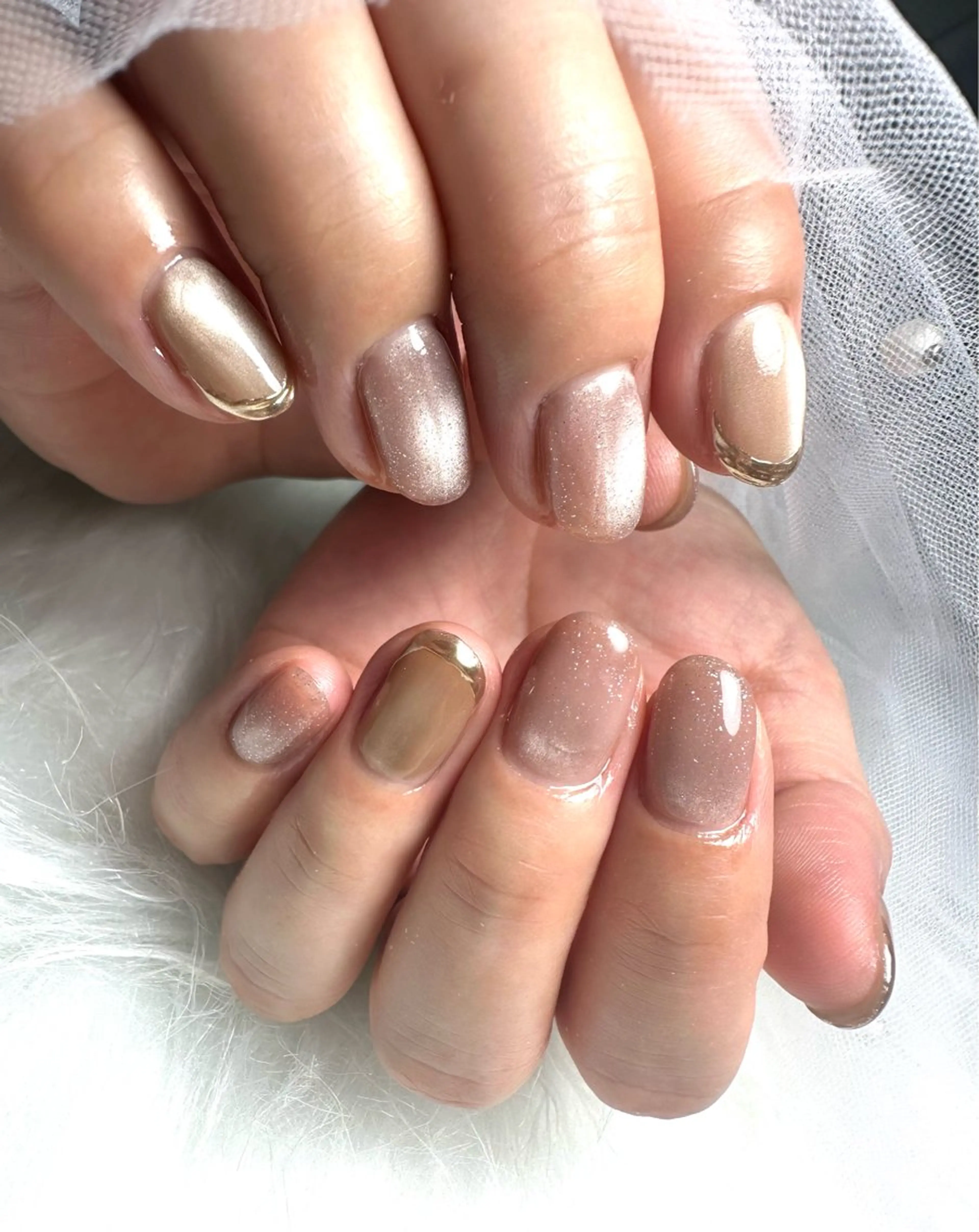 ネイル アートネイル 長さ出し マグネットネイル ミラーネイル スカルプネイル ハンドネイル Nailist Erikaのネイルデザイン