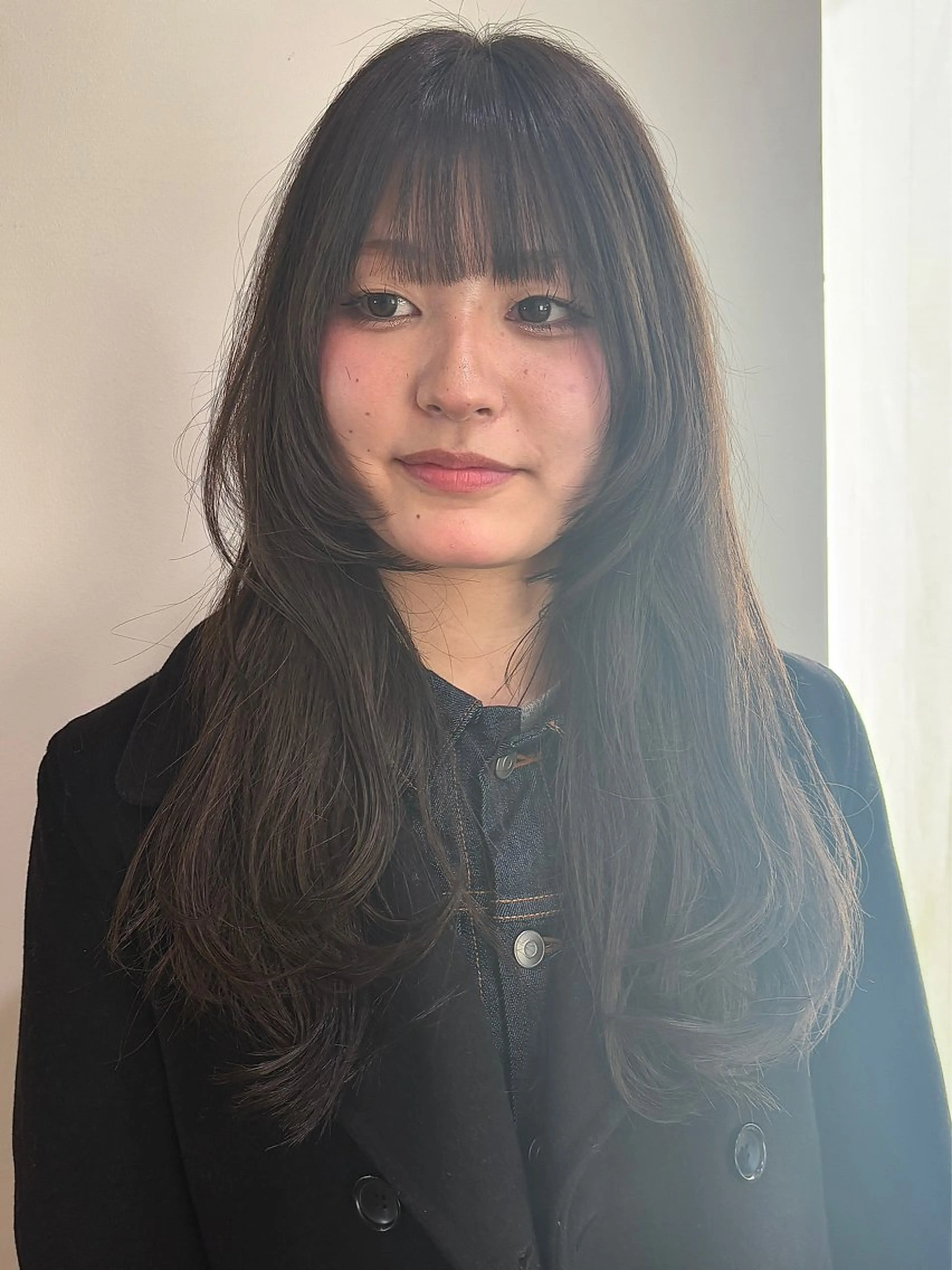 ロング カラー カット ヘアカラー トリートメント RIN/韓国ヘア レイヤーカットのヘアスタイル