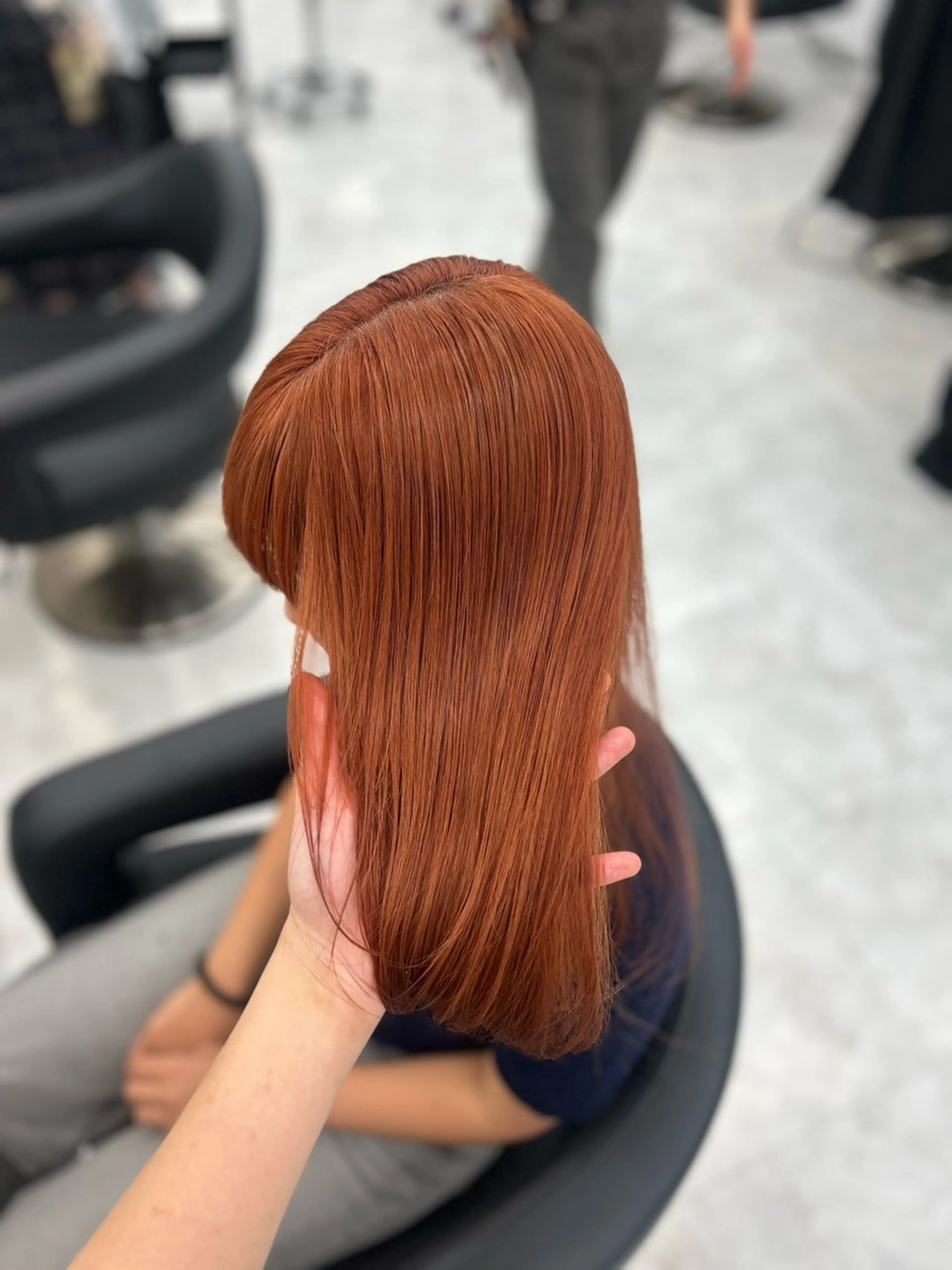 セミロング ヘアカラー トリートメント 🥀艶髪/似合わせ 暖色/まな🥀のヘアスタイル