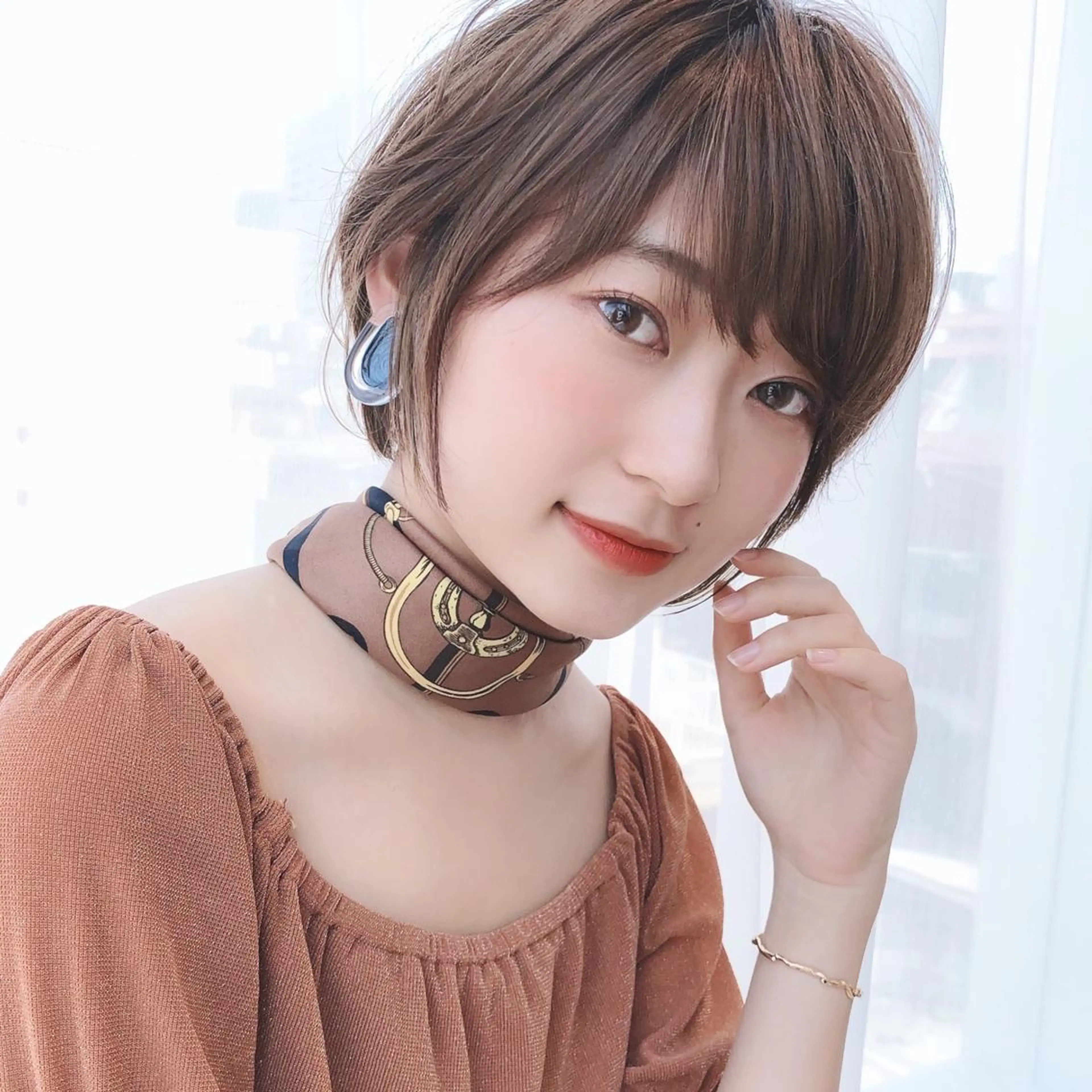 ショート カラー ショートボブ ブリーチ ハイライトカラー ハイトーンカラー ボブ カット ヘアカラー トリートメント 大人可愛いショート 原田美千留のヘアスタイル