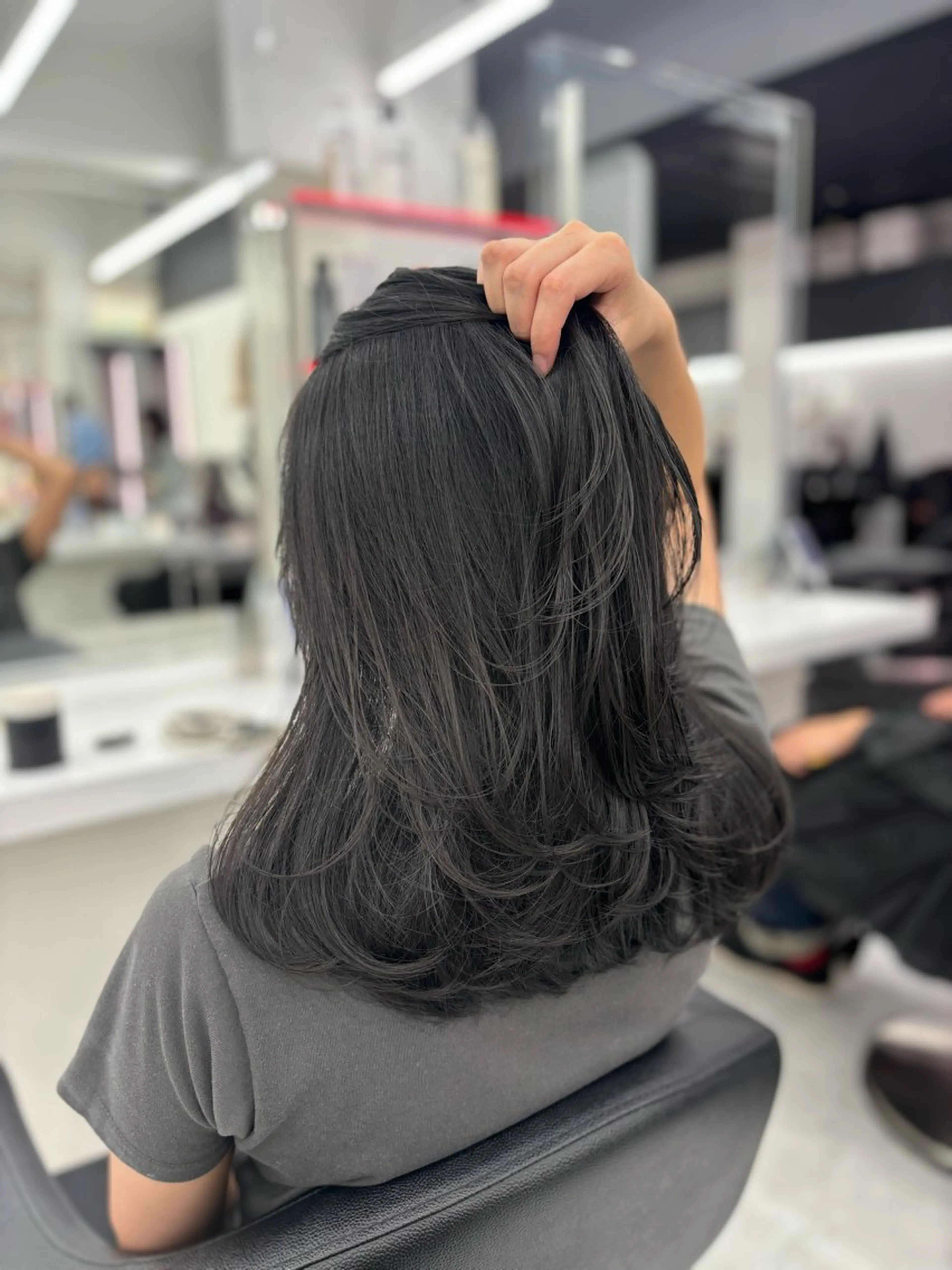 セミロング カラー カット ヘアカラー トリートメント ヘッドスパ ヘアセット 表参道ハッシュカット レイヤー/リノンのヘアスタイル