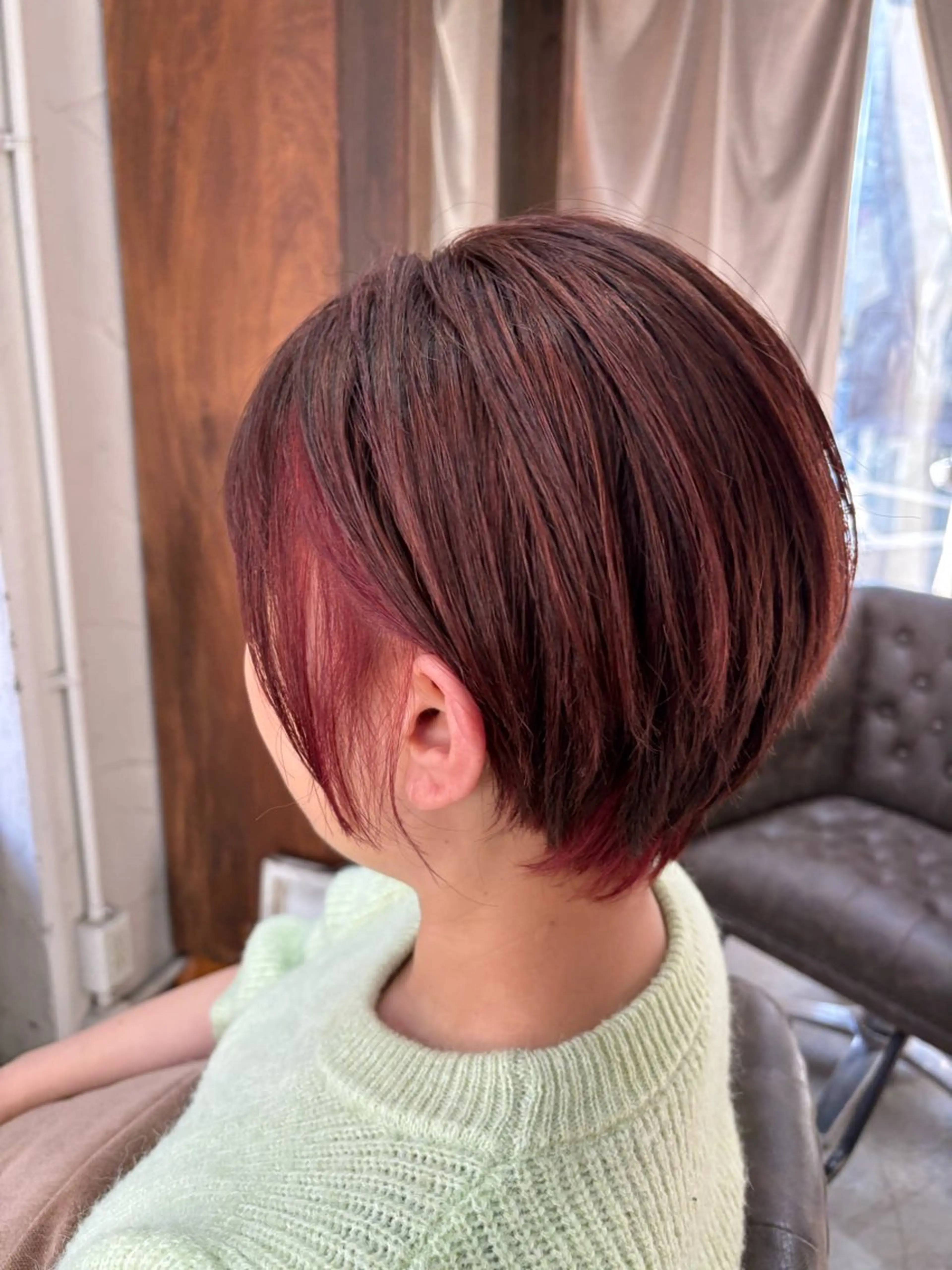 ショート カラー ショート・パーマ・デ ザインカラー/むつみのヘアスタイル