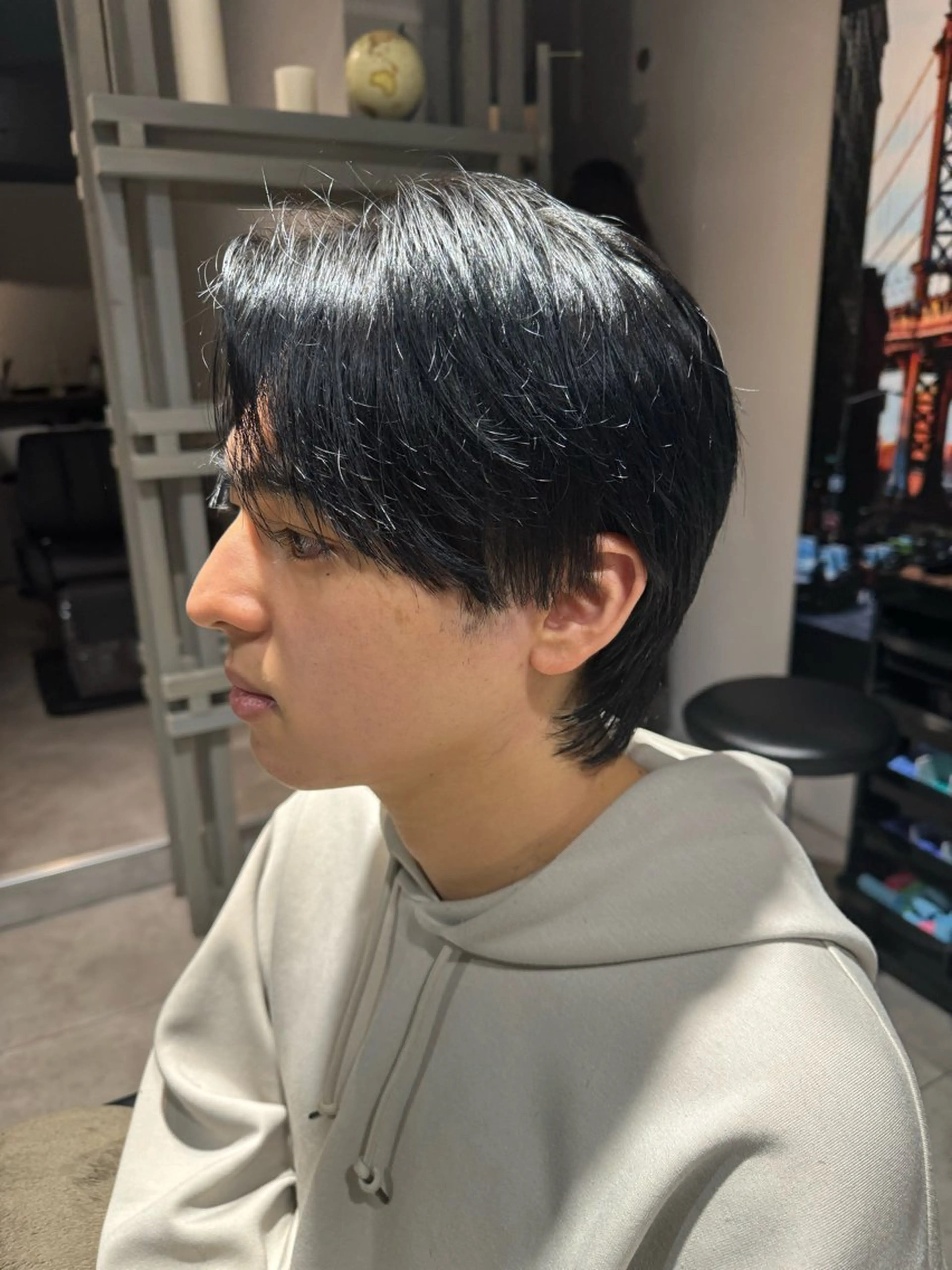 カラー メンズ マッシュ シースルーマッシュ ヘアカラー トリートメント Dxxxx III所属・女性目線の大人 メンズ*Ayakaのヘアスタイル