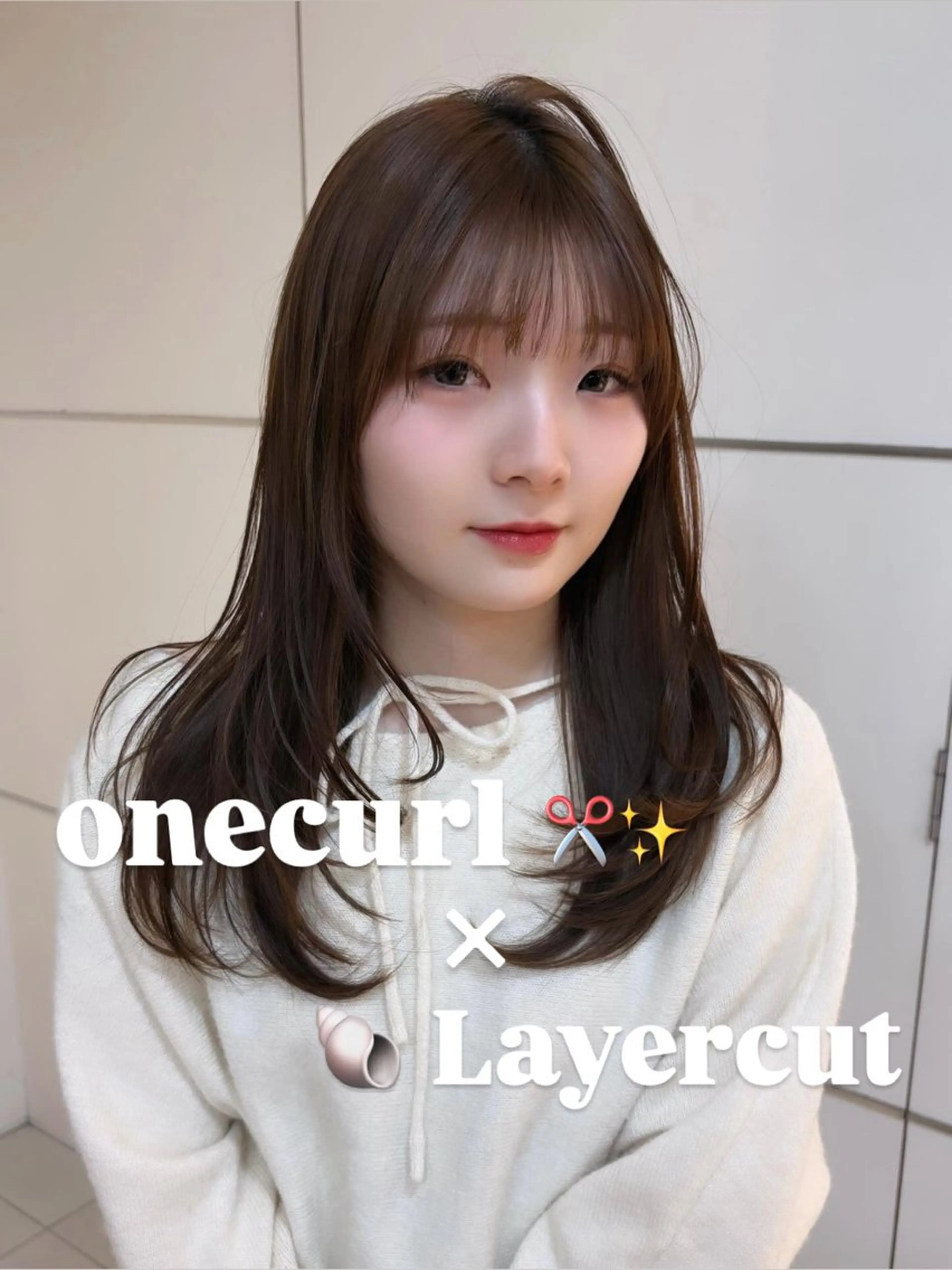 ミディアム カラー カット ヘアカラー トリートメント 🤎韓国ヘア ベージュ まゆか🤎のヘアスタイル