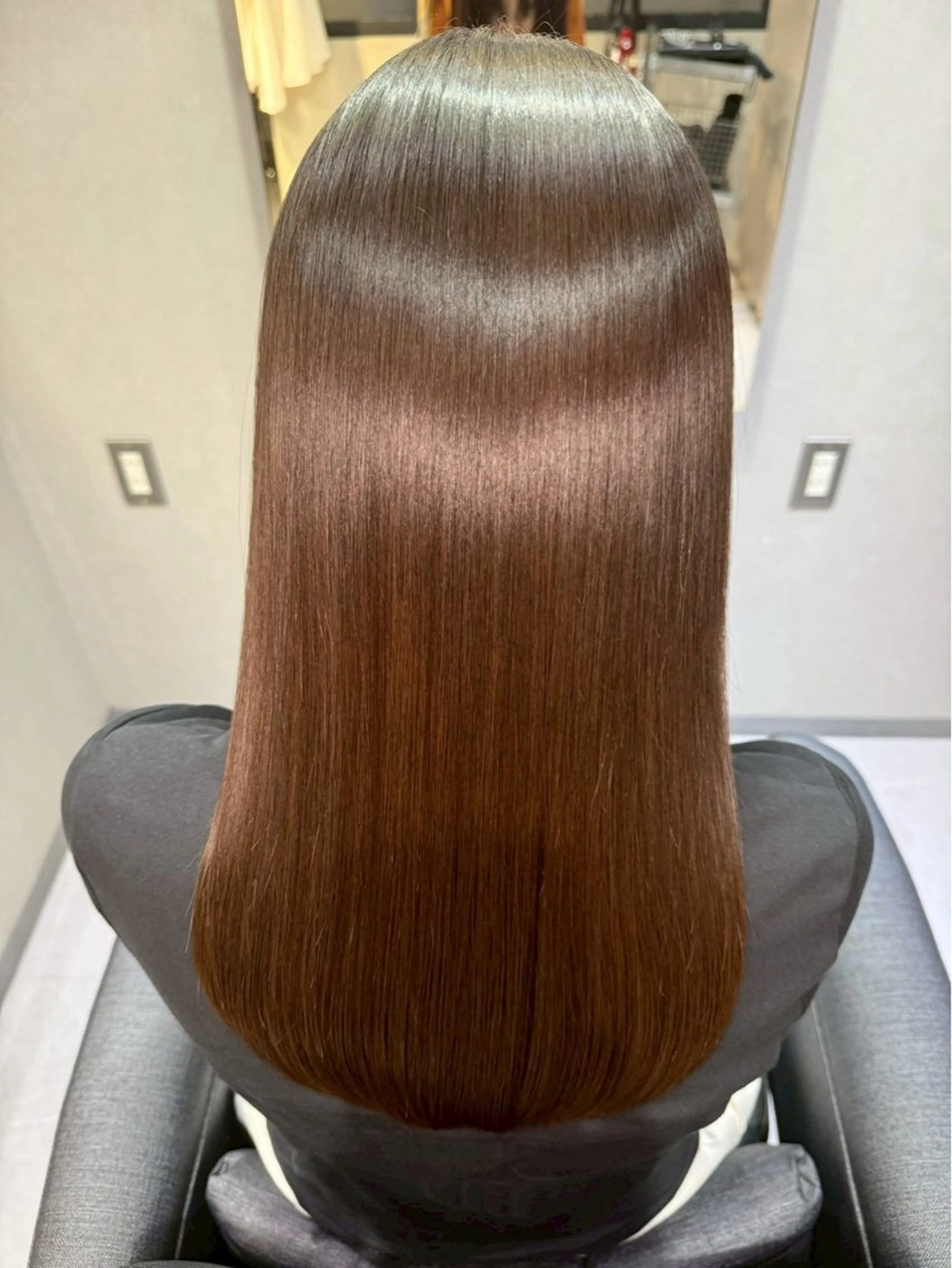 ロング カラー 髪質改善韓国コテ巻き パーマ/城井友輔のヘアスタイル