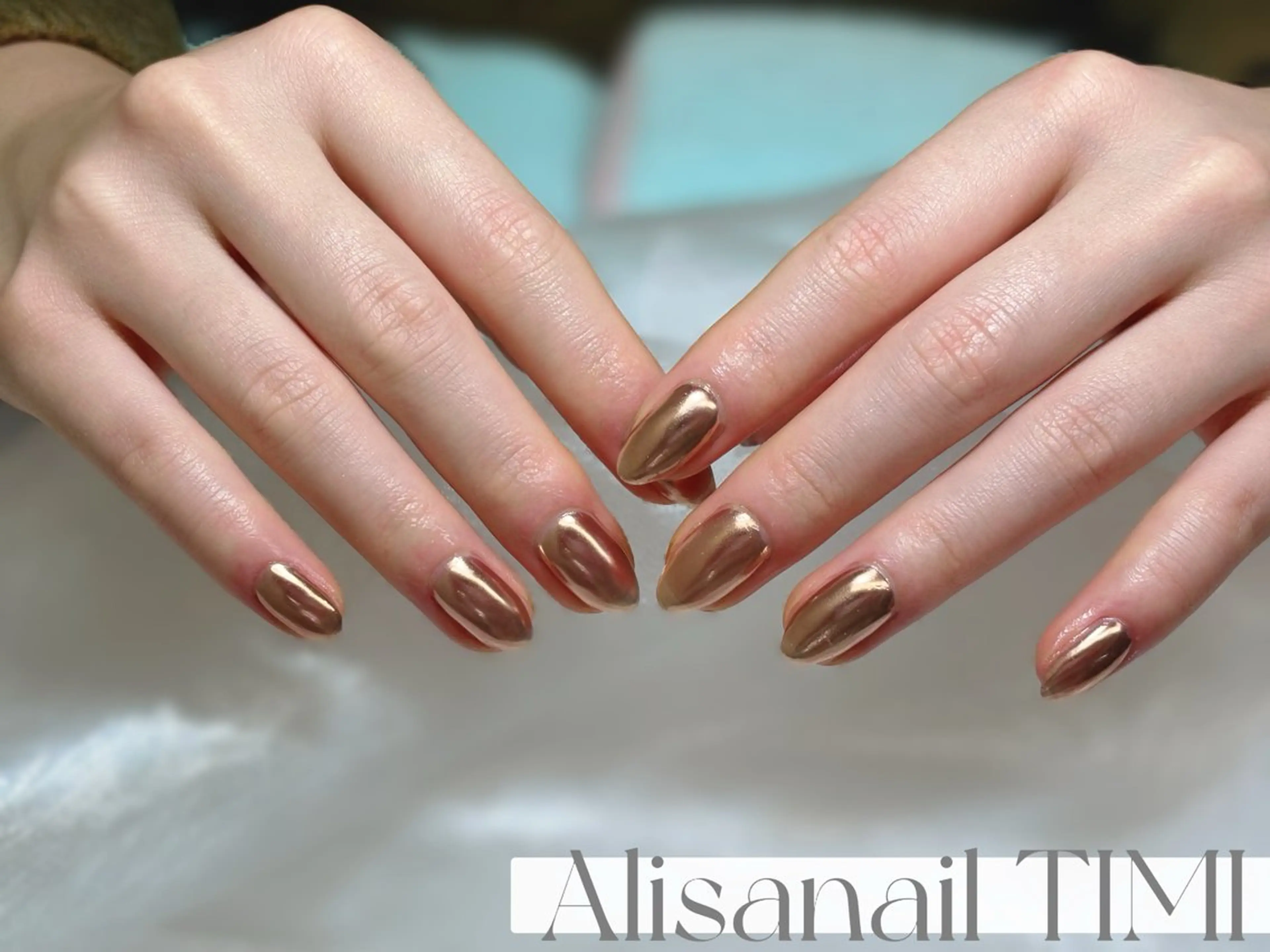 ネイル ミラーネイル ニュアンスネイル ワンカラーネイル ハンドネイル Alisa nail Timiのネイルデザイン