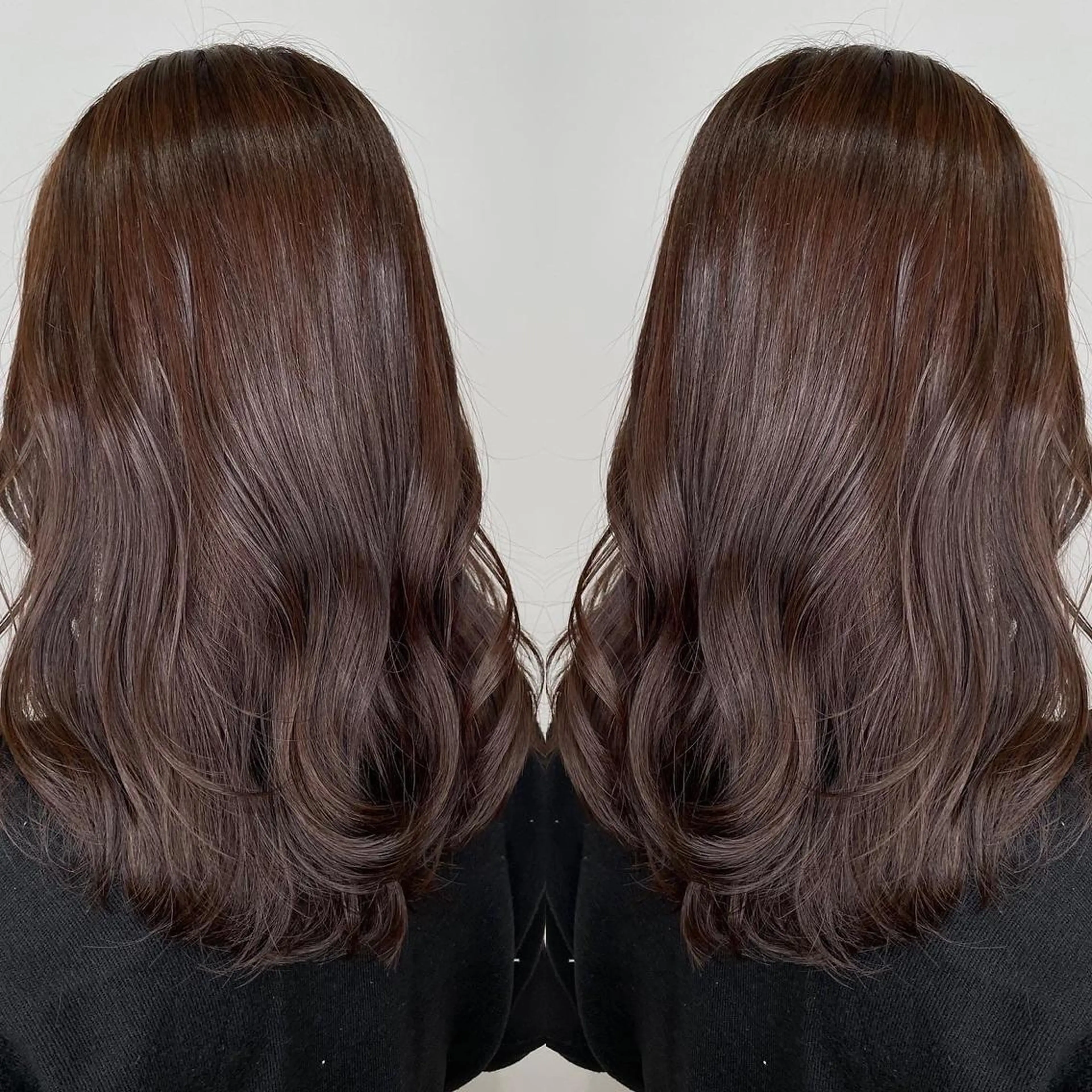 セミロング カラー アッシュ 透明感カラー バイオレットカラー 外国人風カラー レイヤーカット カット ヘアカラー トリートメント 河合秀明/ショート /ボブ/レイヤーのヘアスタイル