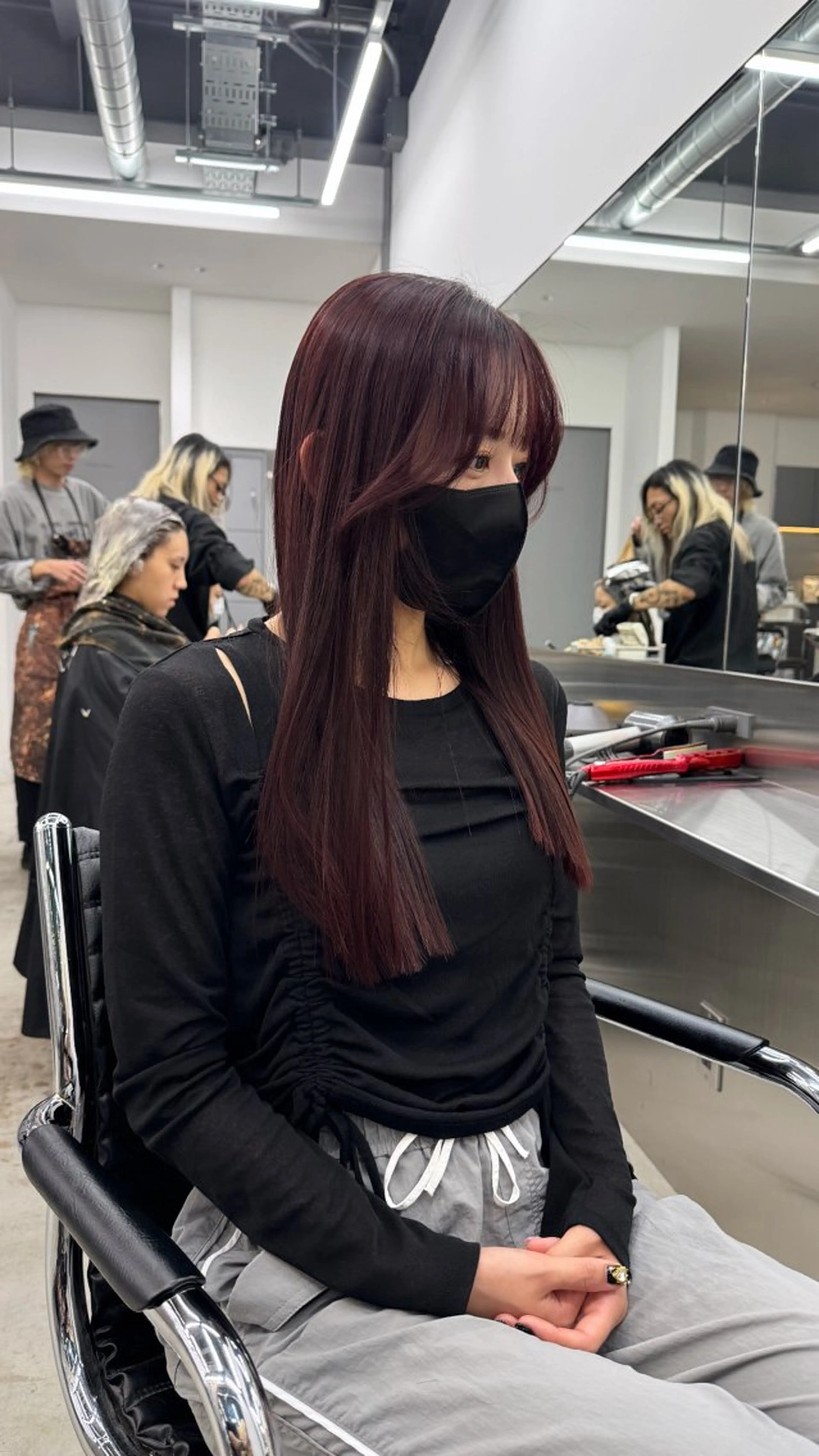 ロング 縮毛矯正 LIT.所属・レイヤーカット🎀 モデル施術◎吉村麻佳のヘアスタイル