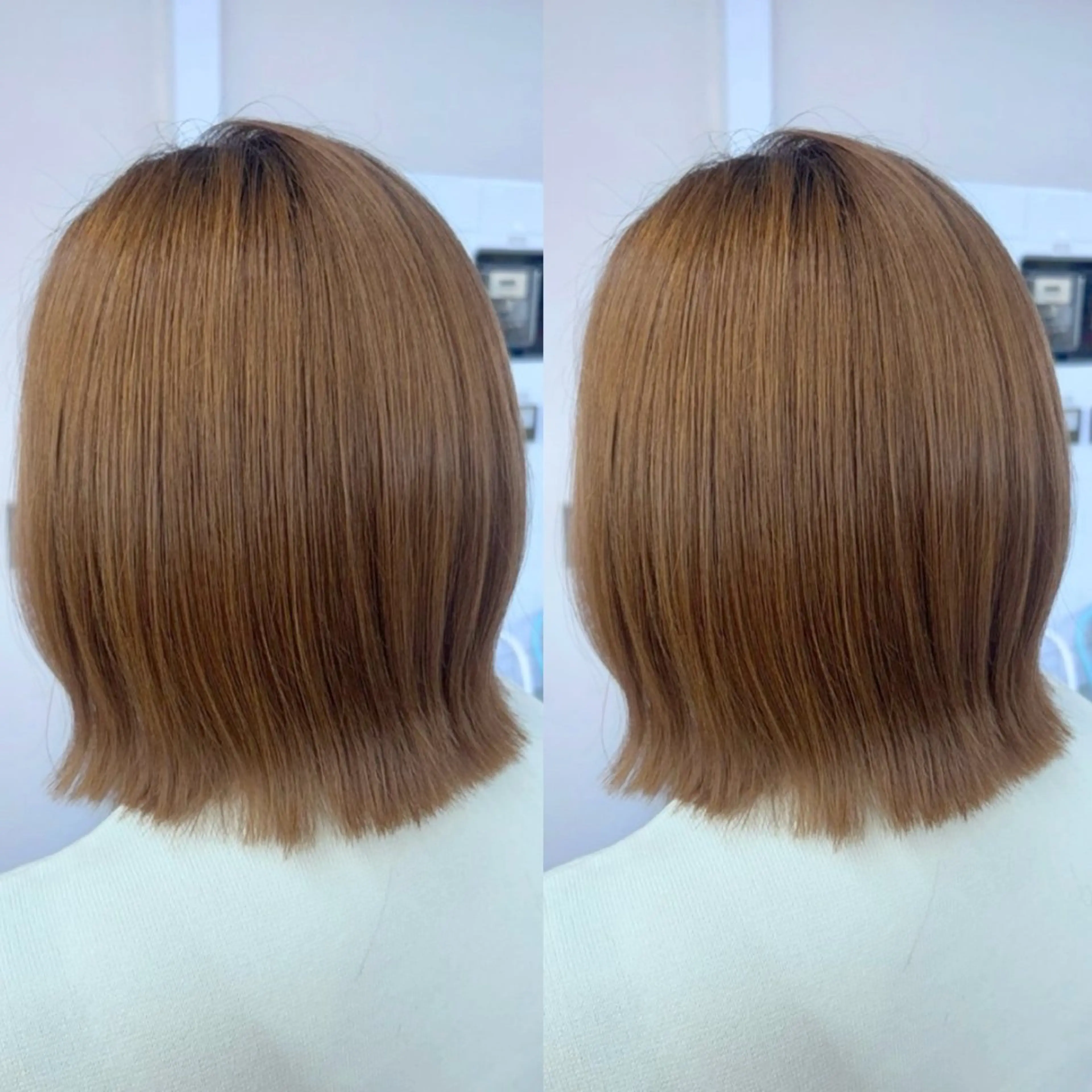 ミディアム カラー カット ヘアカラー トリートメント 顔周り🎀 ハイトーン🎀愛美のヘアスタイル