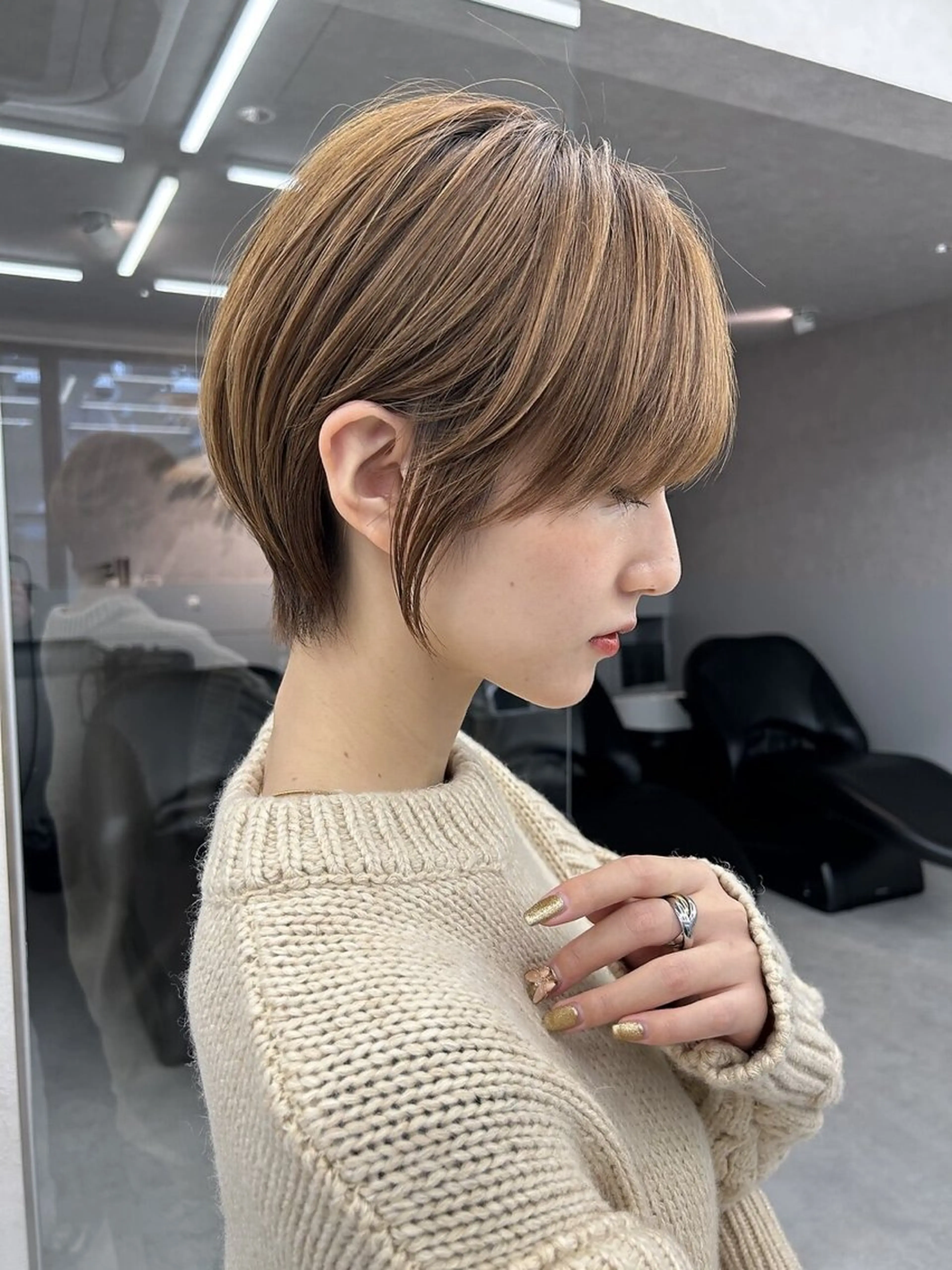 ショート カット ヘアカラー トリートメント Lond Bloom 天神ショート/ボブのヘアスタイル