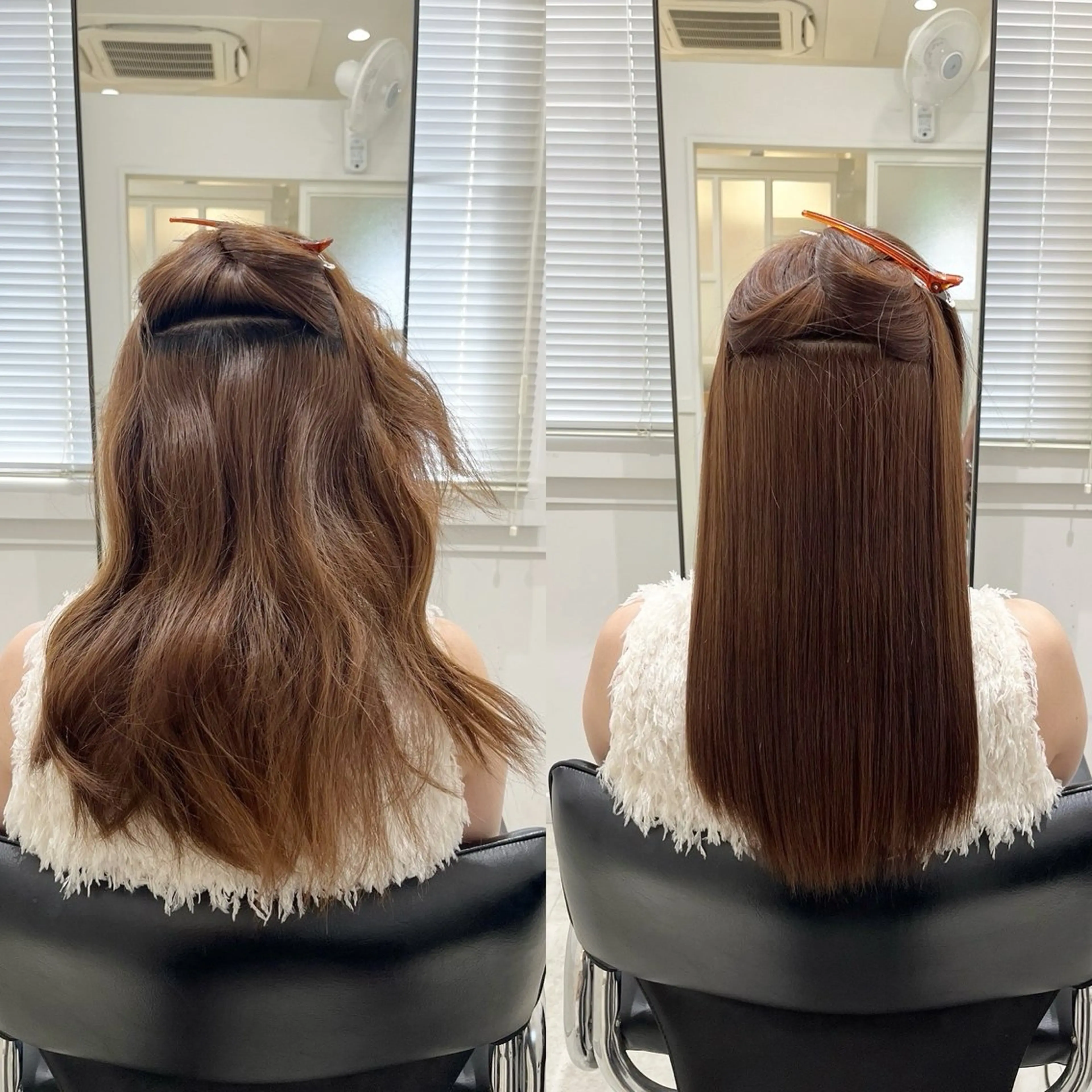 ロング 縮毛矯正 トリートメント 縮毛矯正/髪質改善 /レイヤー/韓国のヘアスタイル