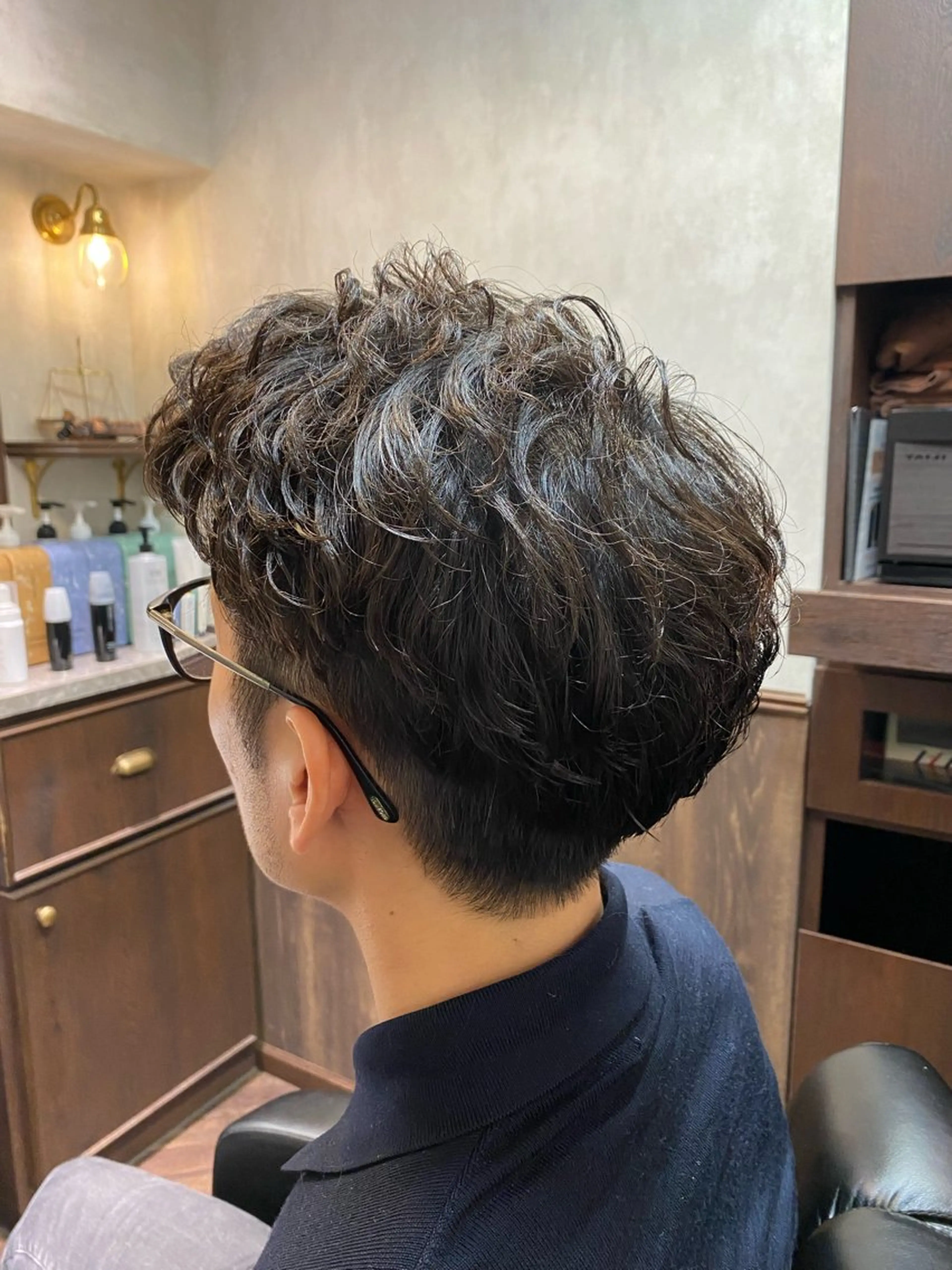 ショート パーマ LAVIE NEW STANDARD BARBER HANARE 新宿店所属・TANAHASHI ／モデル募集🆘のヘアスタイル