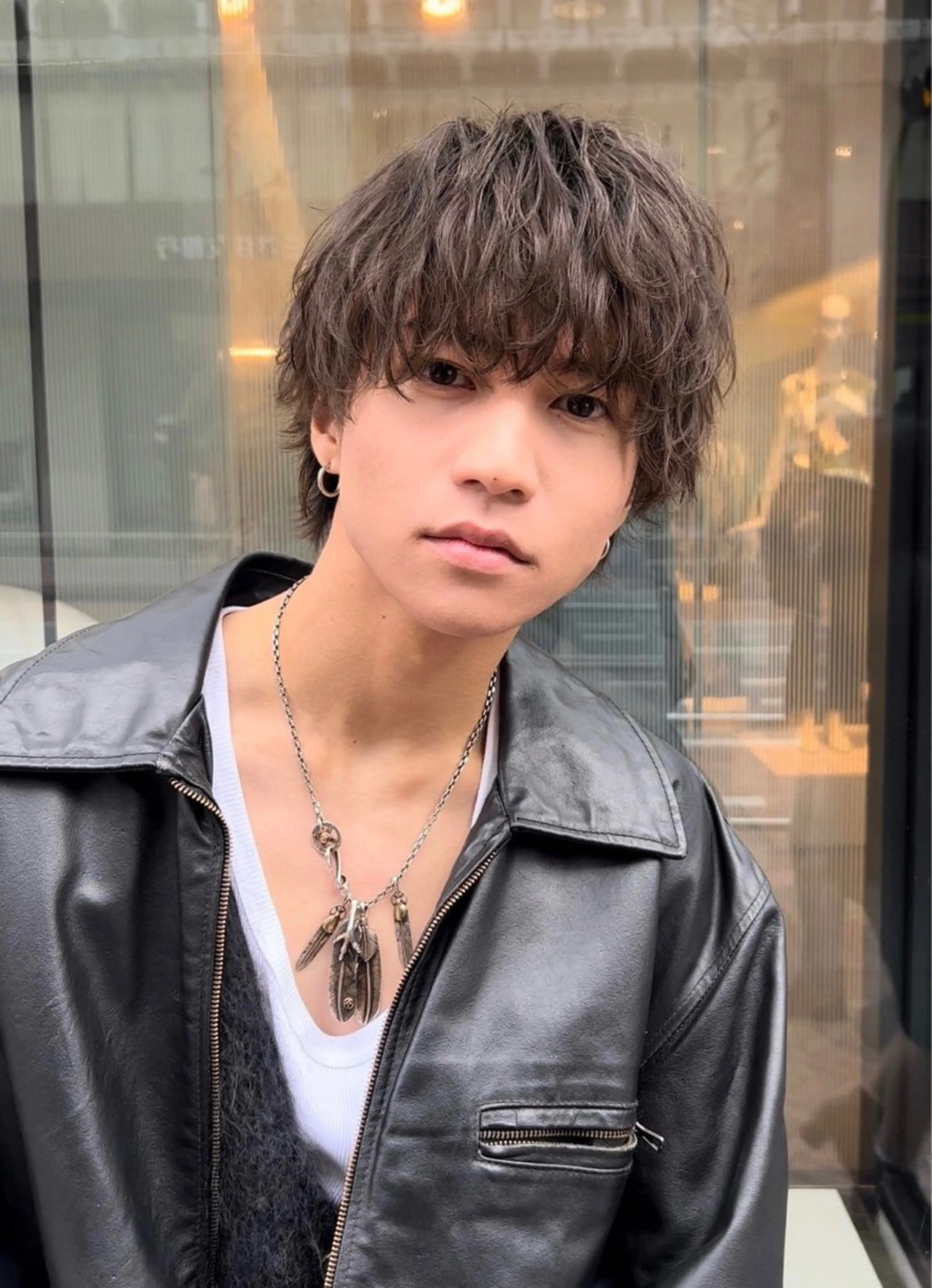 パーマ メンズ フェザーパーマ メンズパーマ カット パーマ 渋谷/メンズパーマ 大岡拓海のヘアスタイル