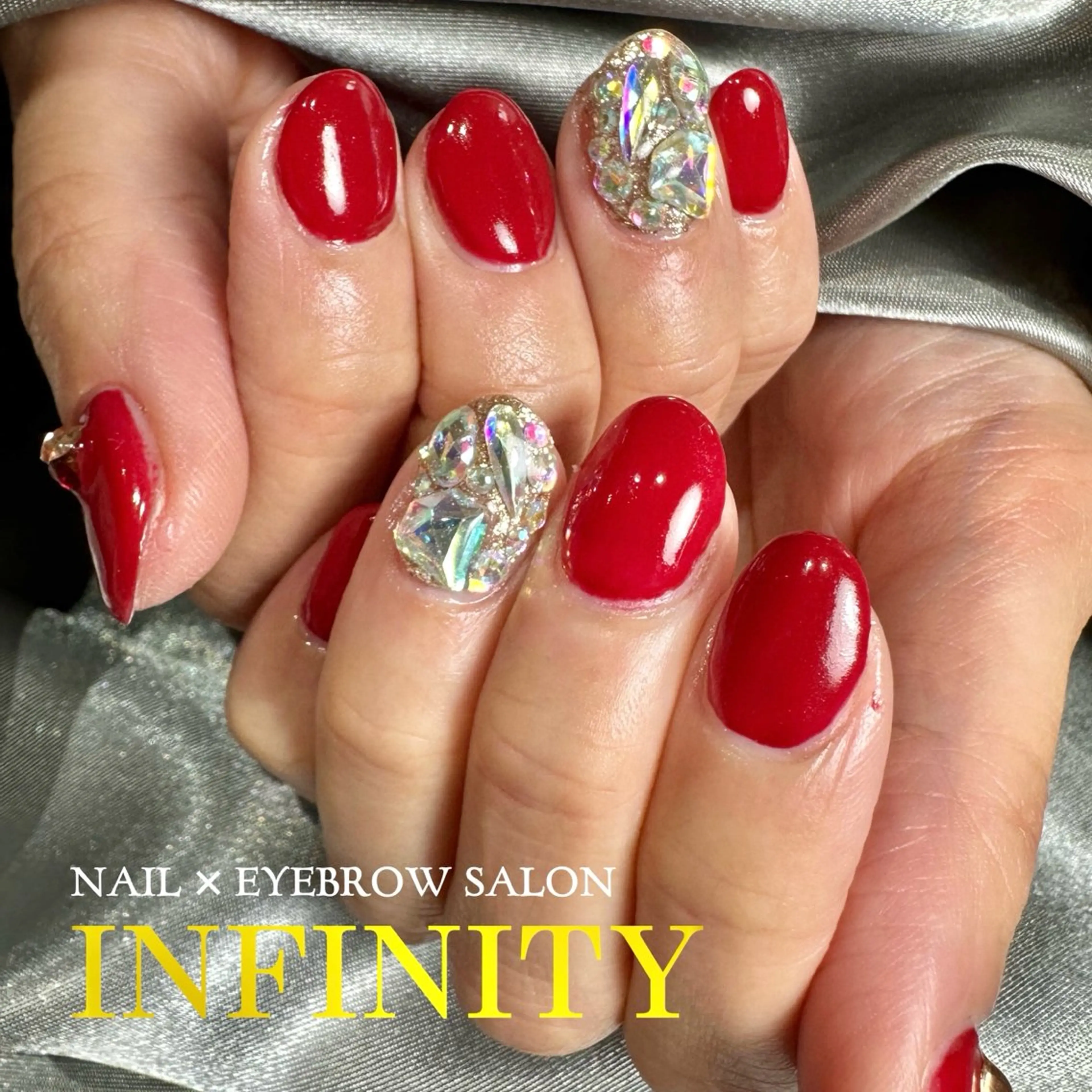 ネイル ボルドー ゴージャス ワンカラーネイル ショートネイル ハンドネイル INFINITY所属・INFINITY nailのネイルデザイン