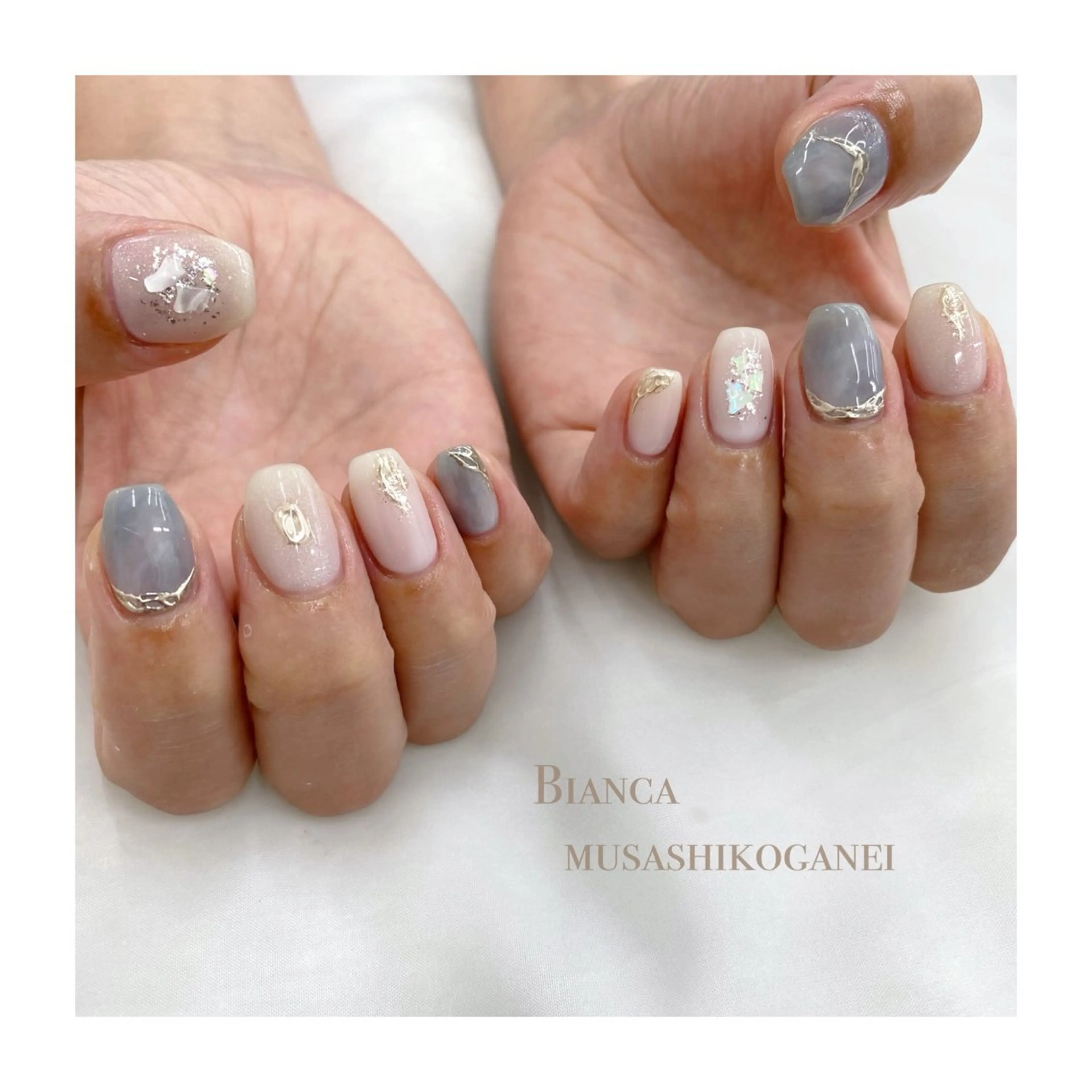 ネイル ハンドネイル Bianca 武蔵小金井　しぎはらのネイルデザイン