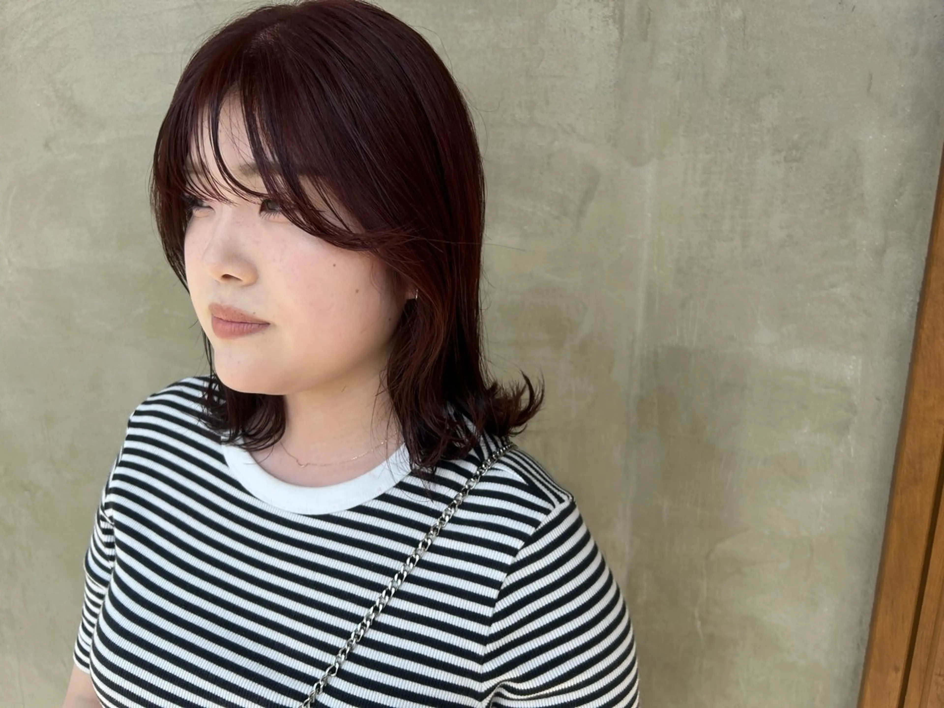 ミディアム カラー ブラウンカラー レッドカラー レッドブラウン カット ヘアカラー 柔らかカラー🥛 mayucoのヘアスタイル