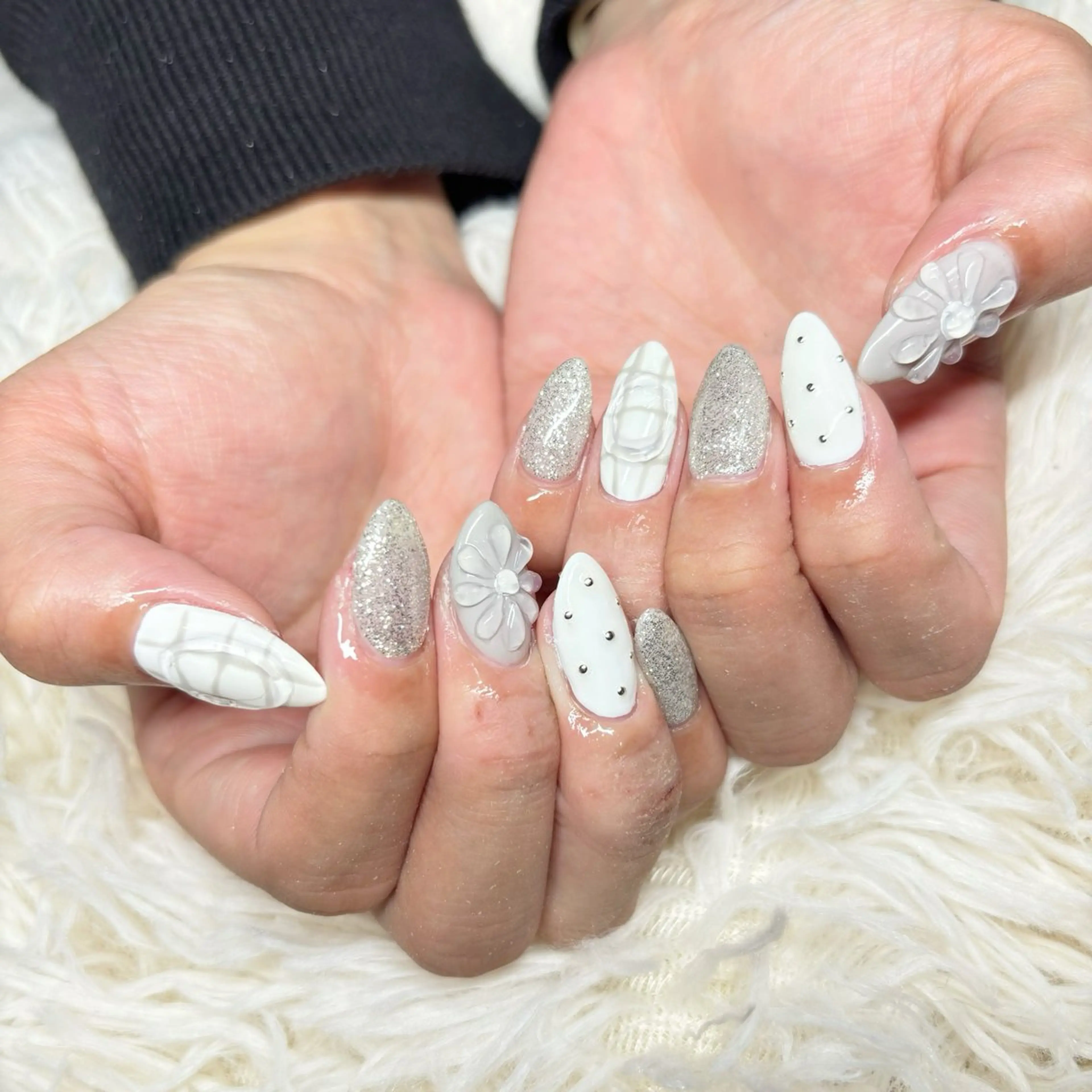 ネイル フラワーネイル 春ネイル ハンドネイル nail salon Ecrin所属・前島 稀歩のネイルデザイン