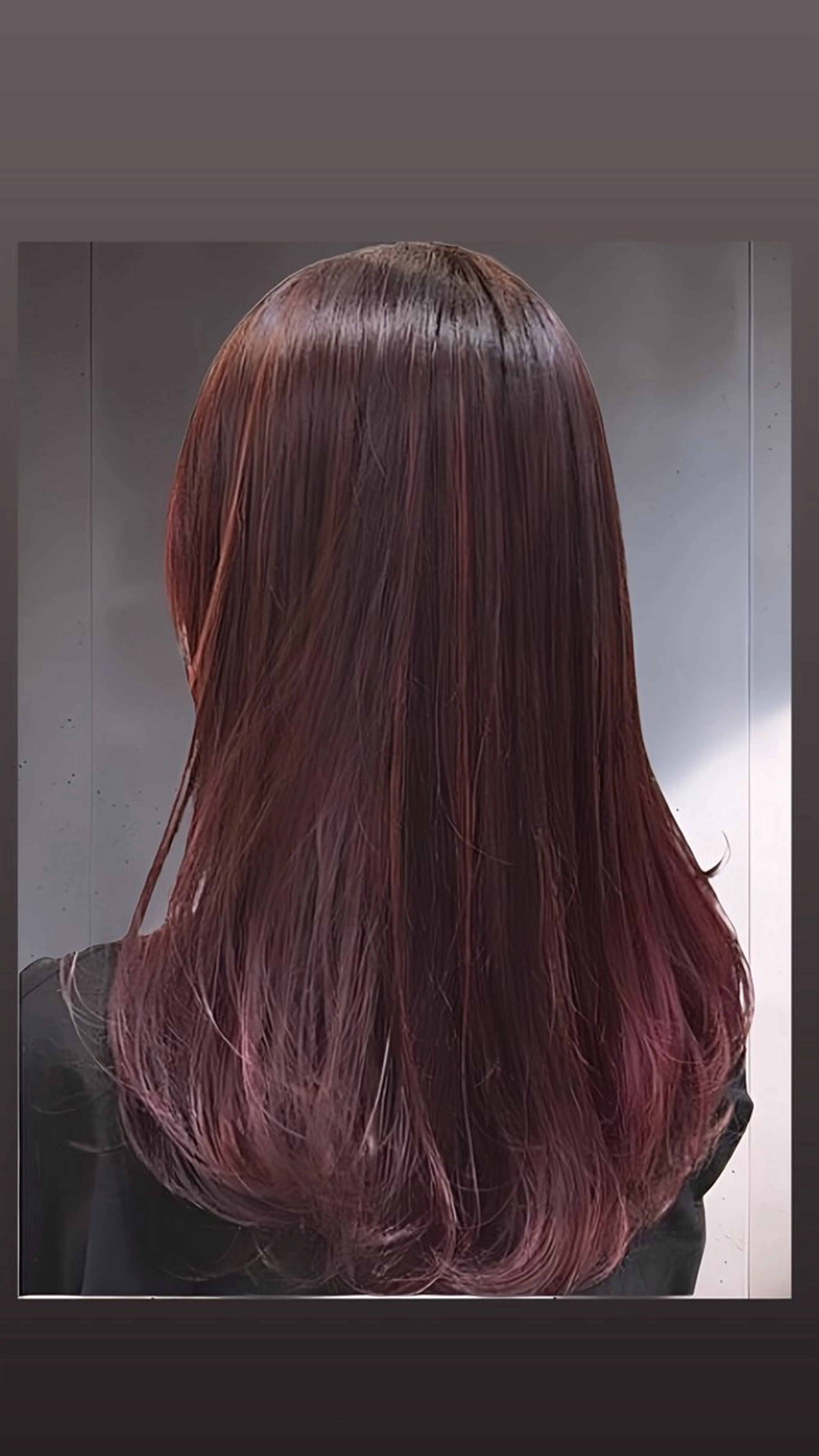 セミロング 縮毛矯正×髪質改善 カラー×クロスパーマのヘアスタイル