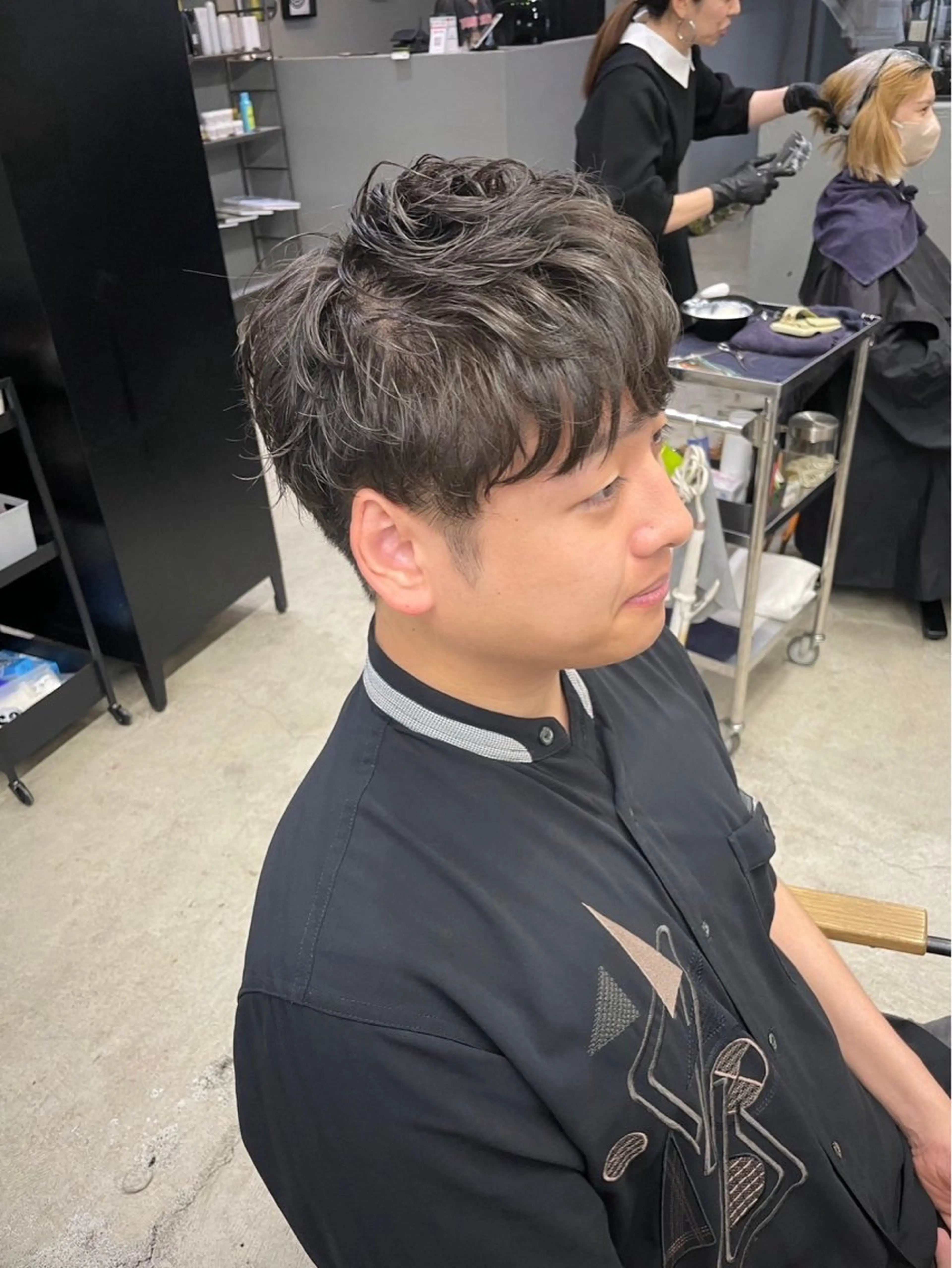 ショート パーマ メンズ カット パーマ メンズ専門サロン wokeのヘアスタイル