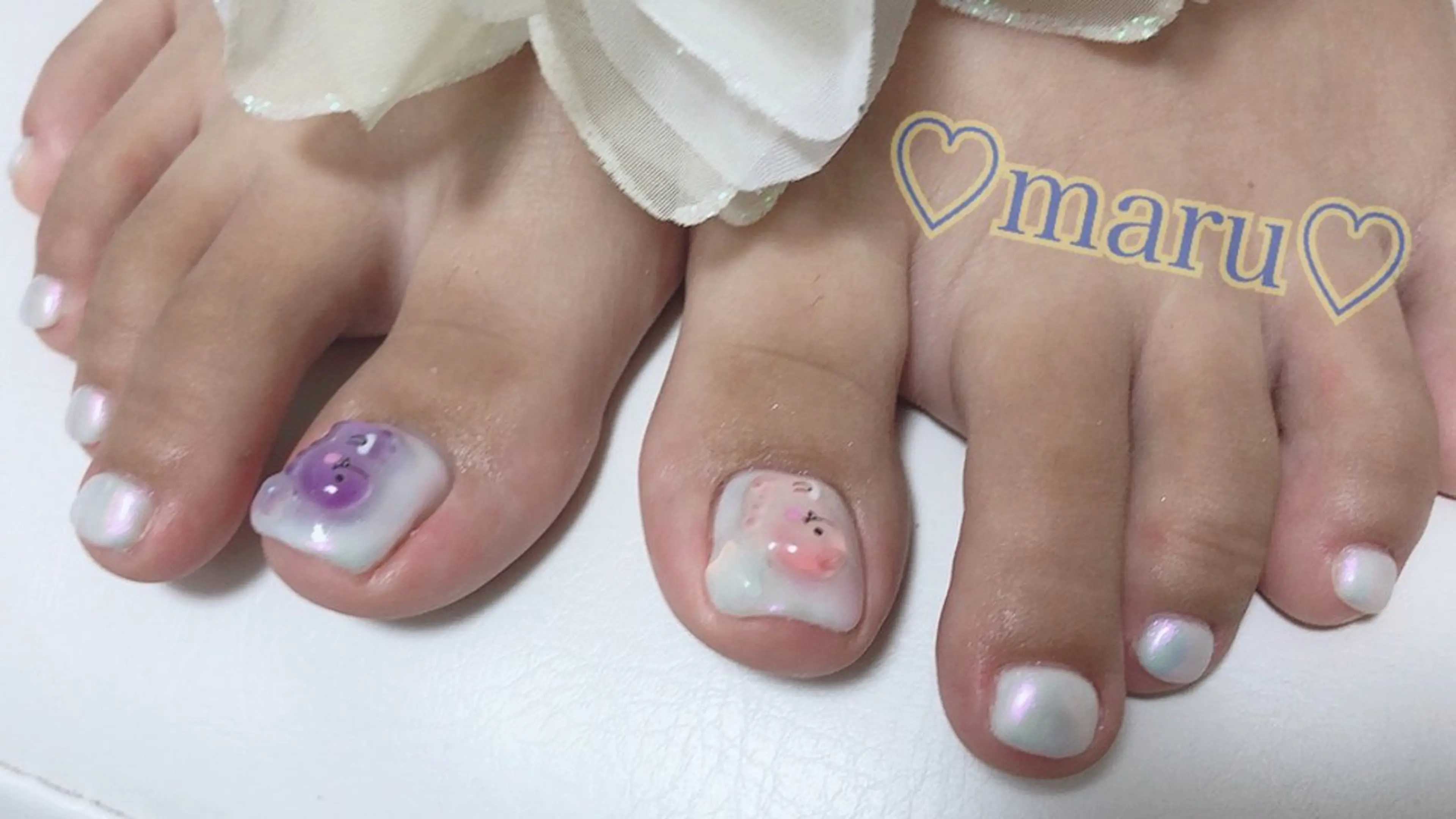 ネイル 持ち込み ハンドネイル フットネイル まるみ ♡のネイルデザイン