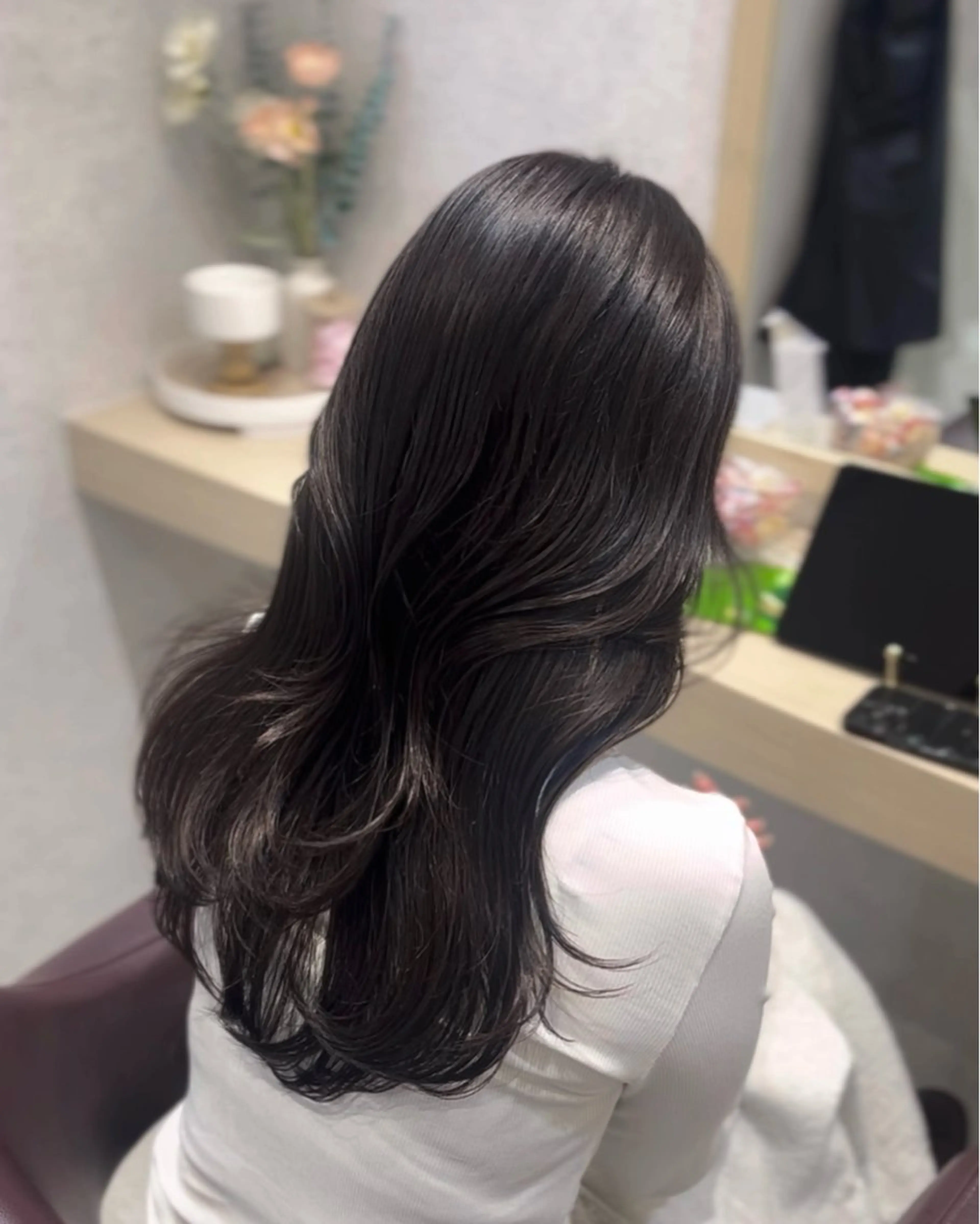 セミロング カラー suzuka/透明感 カラー 美髪縮毛矯正のヘアスタイル