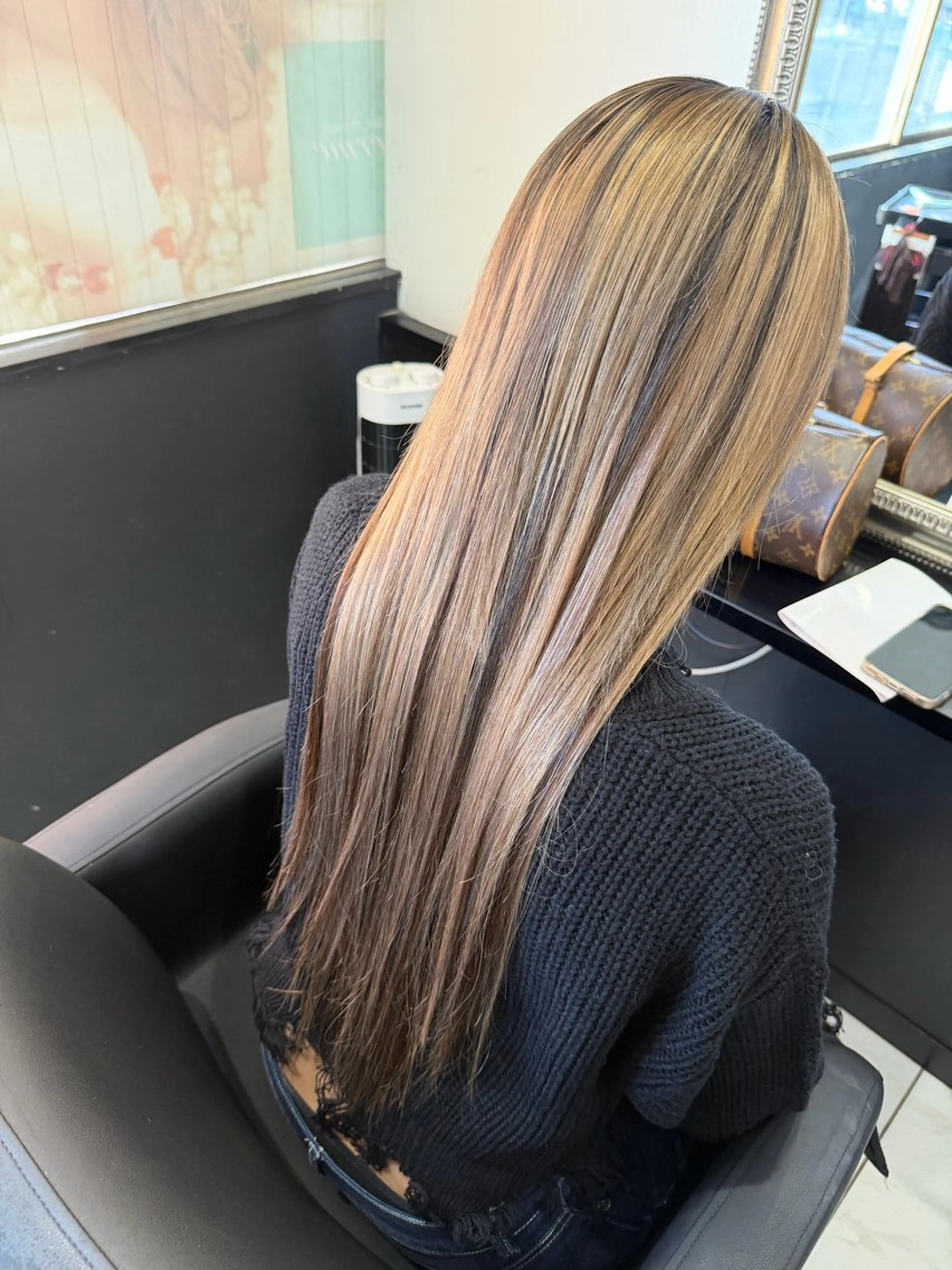 ロング ロング カット エクステ 長田 麻友子のヘアスタイル