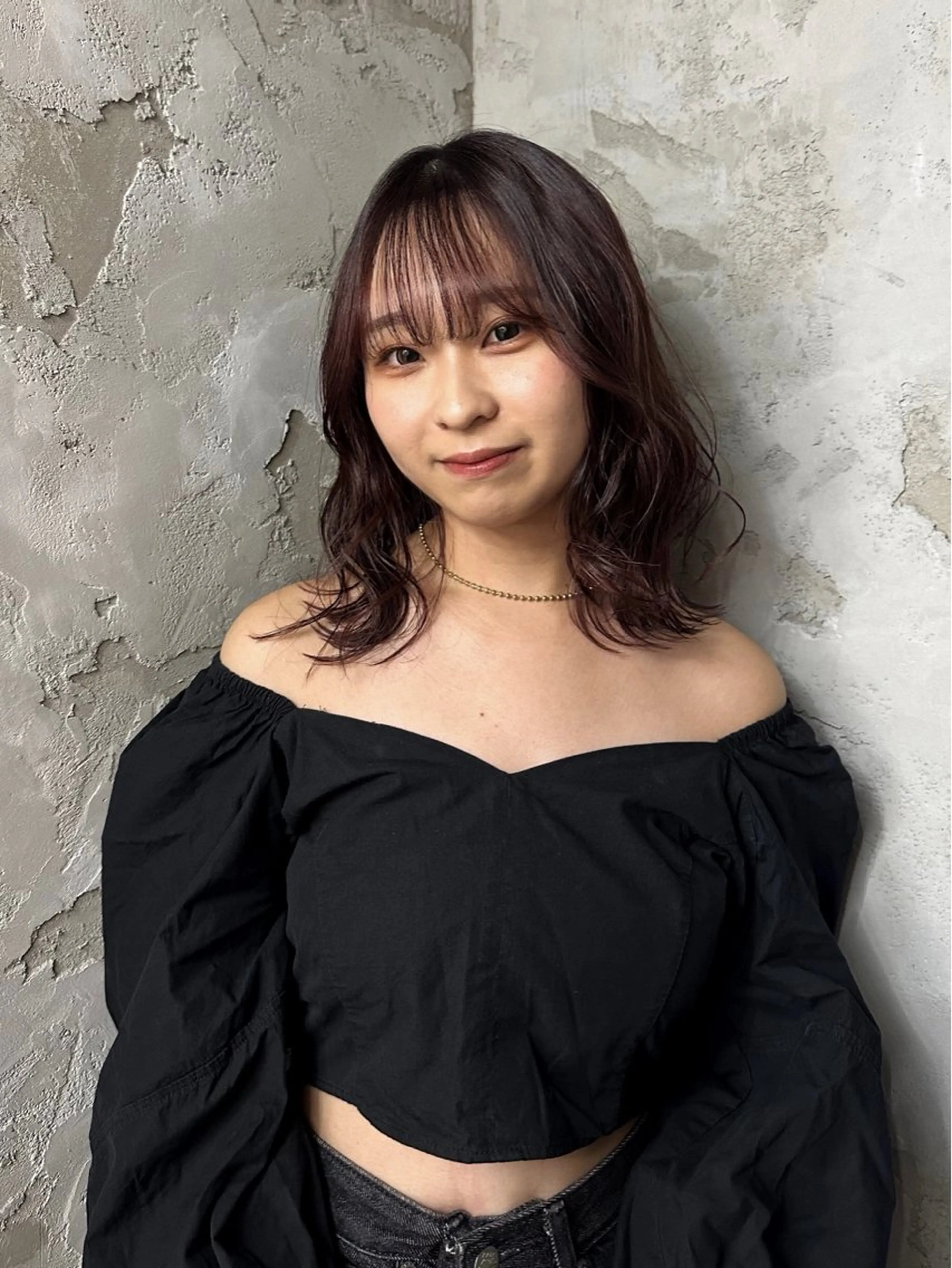 ミディアム ヘアカラー 岩間 萌々果/eimのヘアスタイル