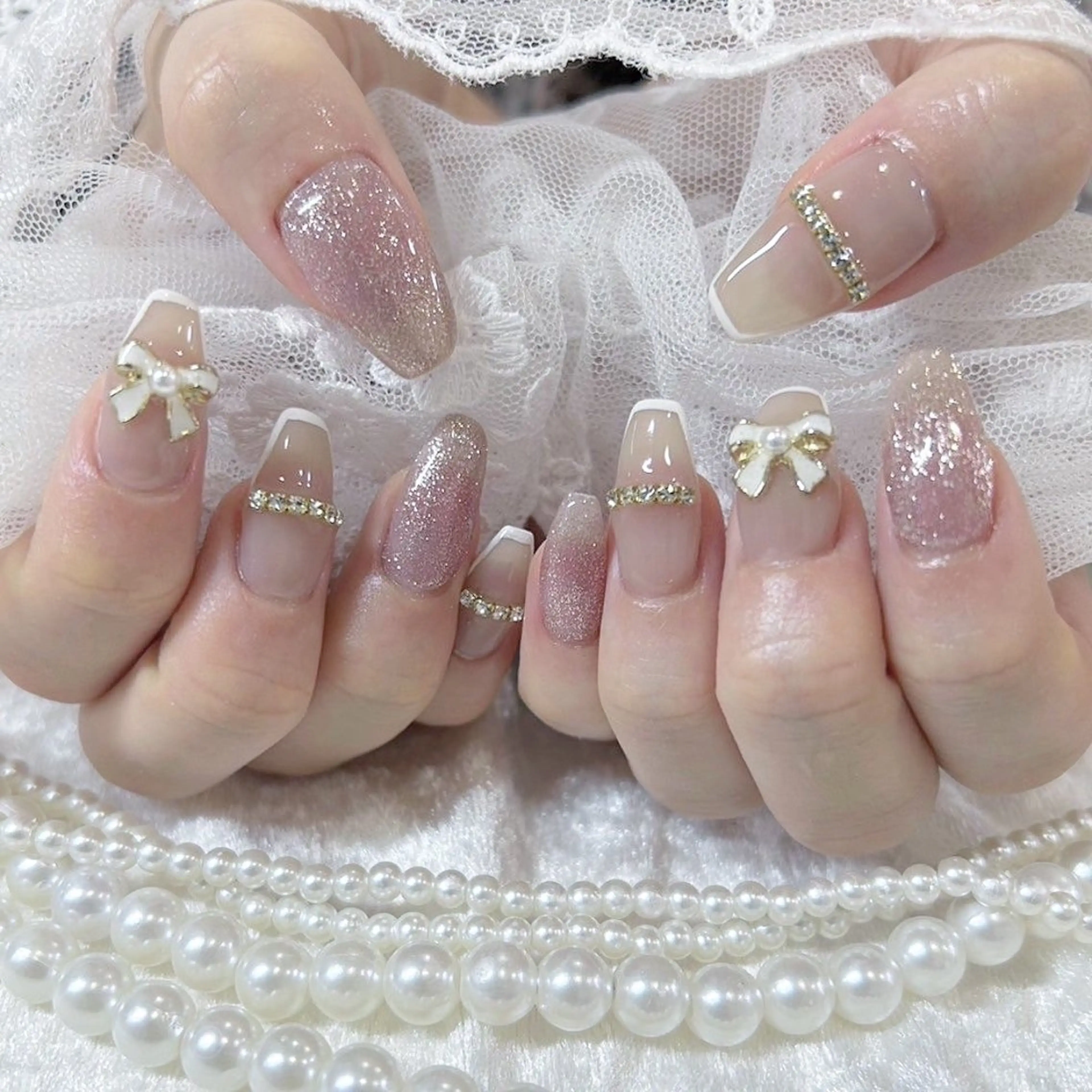 ネイル 長さ出し フットネイル 韓国ネイル マグネットネイル 持ち込み ハンドネイル フットネイル Minami 🍓のネイルデザイン