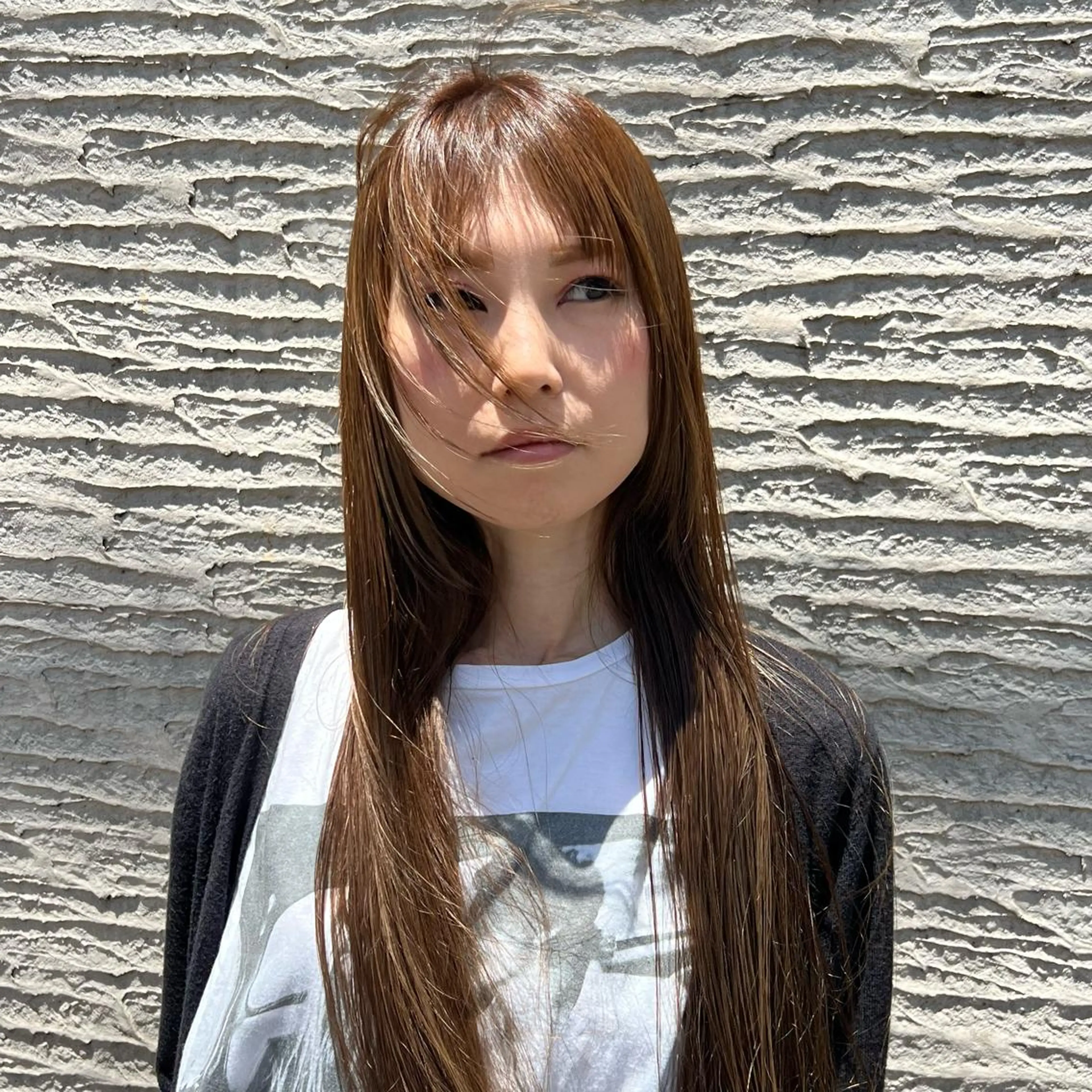 ロング 切りっぱなしボブ ボブ くびれヘア 顔まわりレイヤー 顔周りカット Carpe Diem所属・北内 登真のヘアスタイル