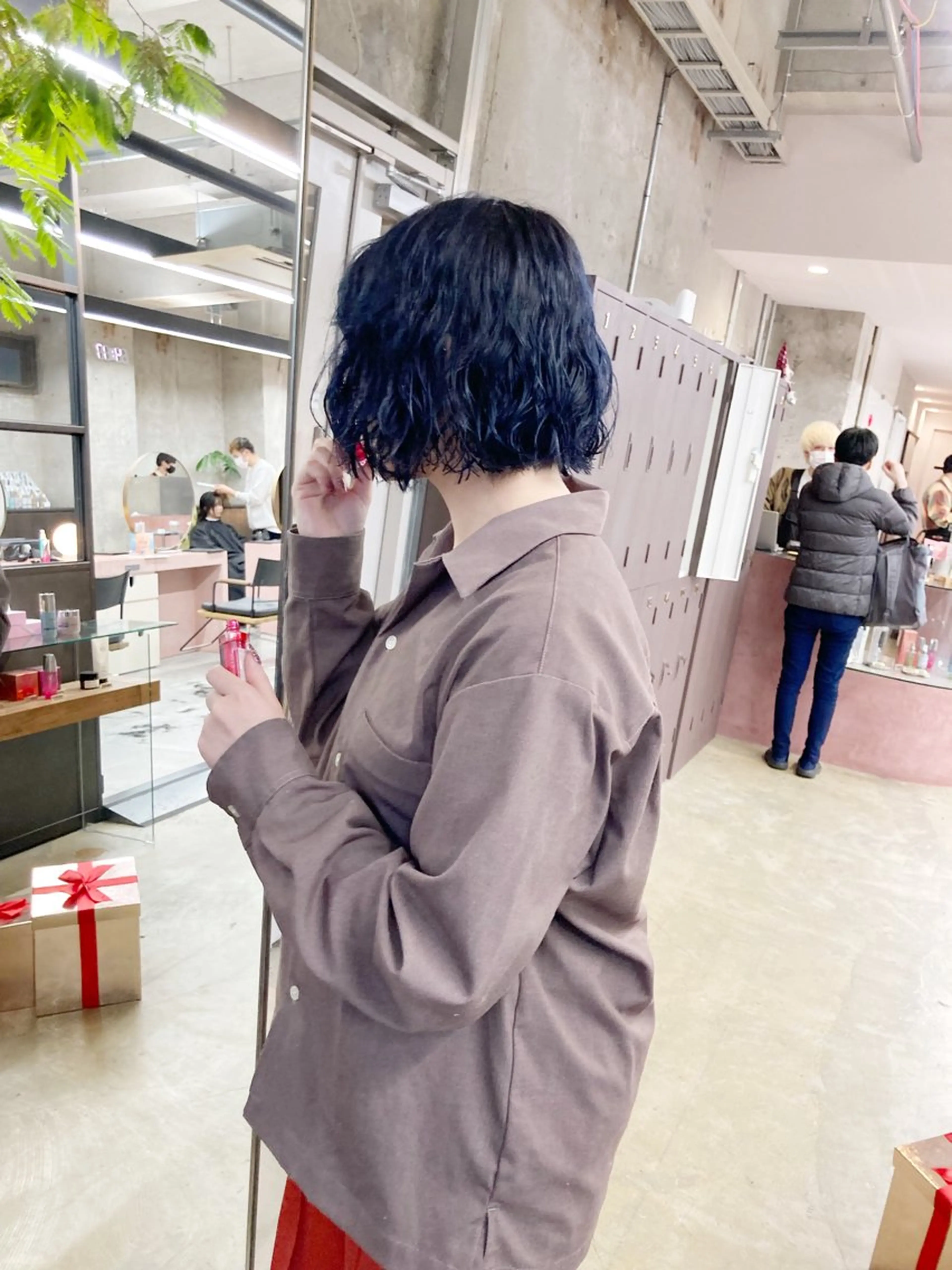 ミディアム カラー パーマ カット ヘアカラー パーマ 小木曽智美 /ボブ/ショートのヘアスタイル