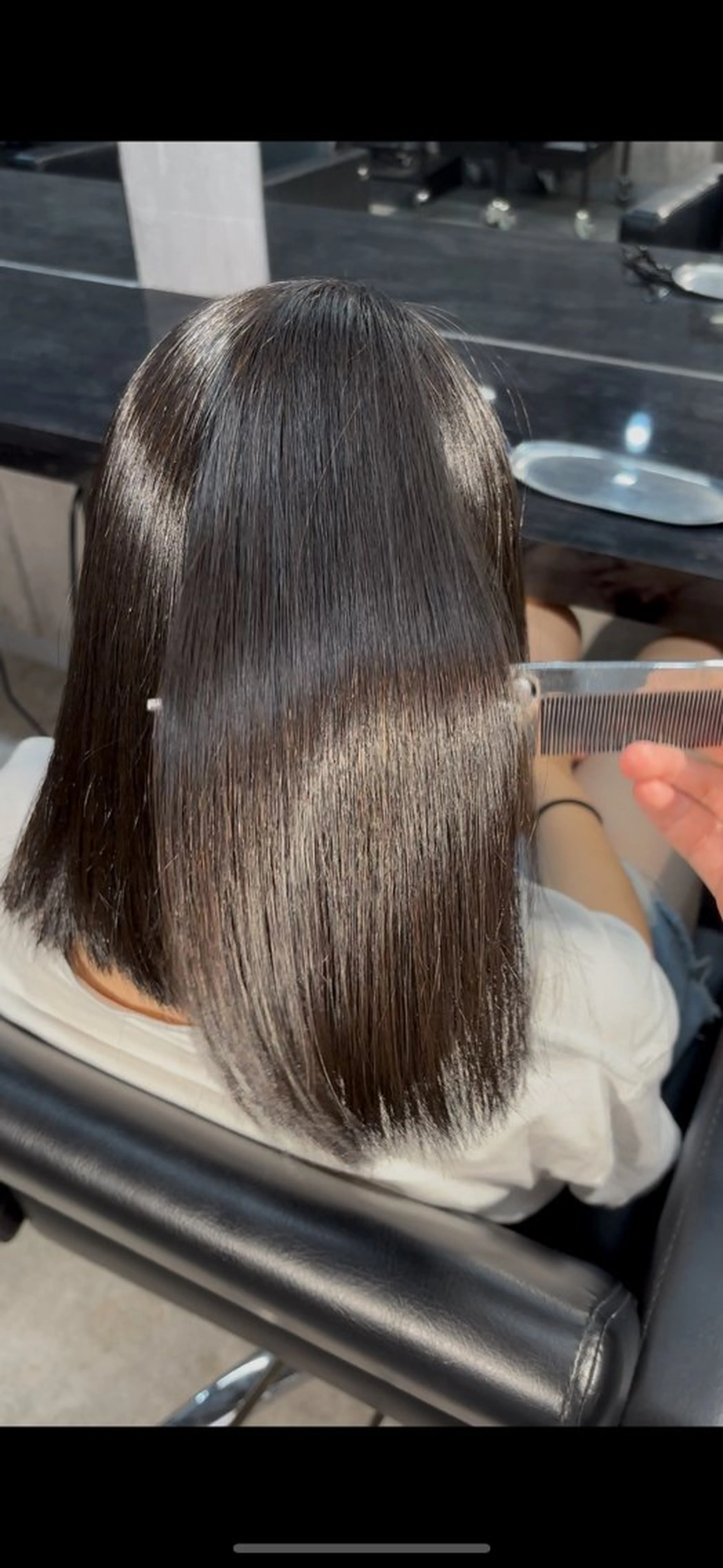 ミディアム 縮毛矯正 縮毛矯正 溝渕朋也 /髪質改善ストレートのヘアスタイル