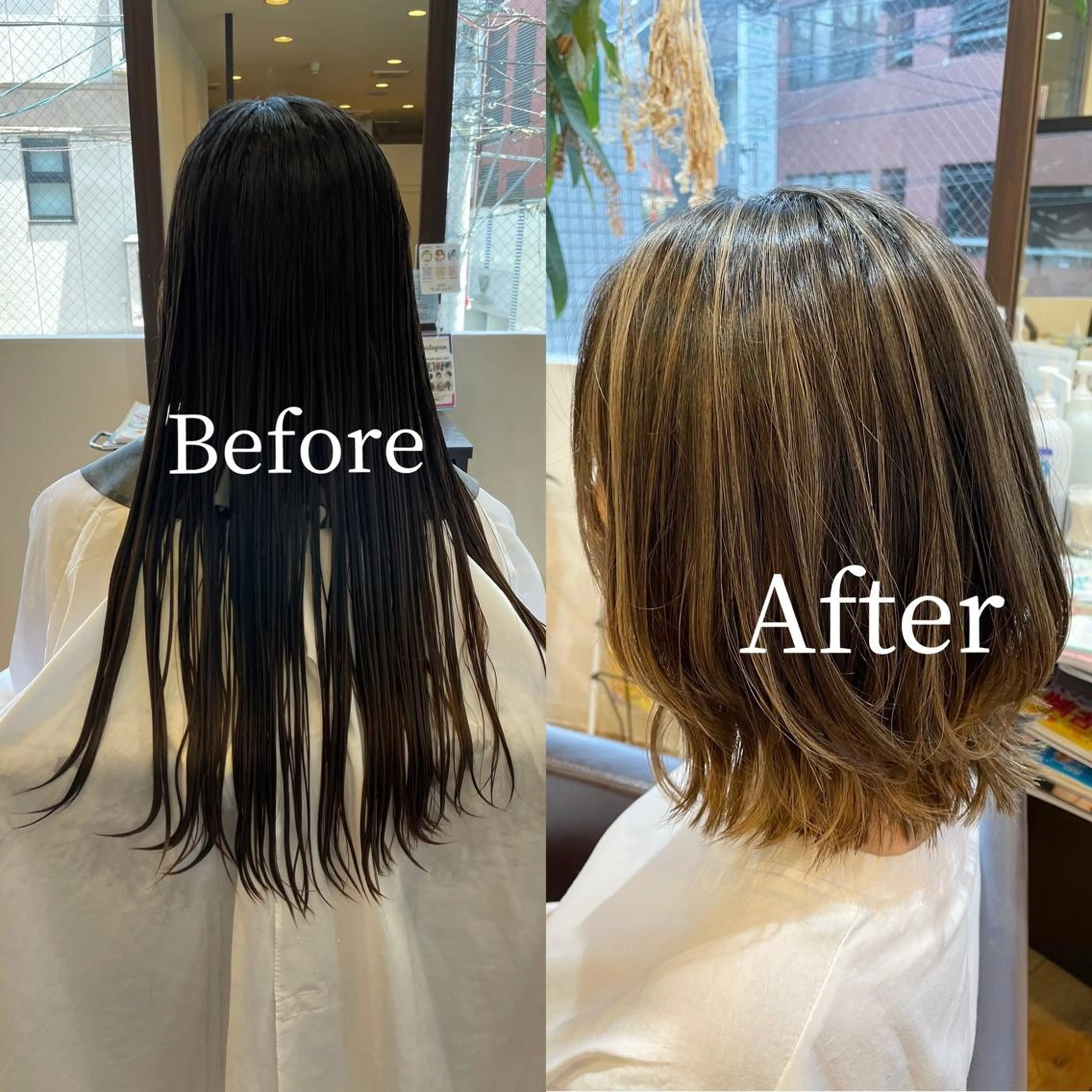 ミディアム カラー CASA 祇園四条のヘアスタイル