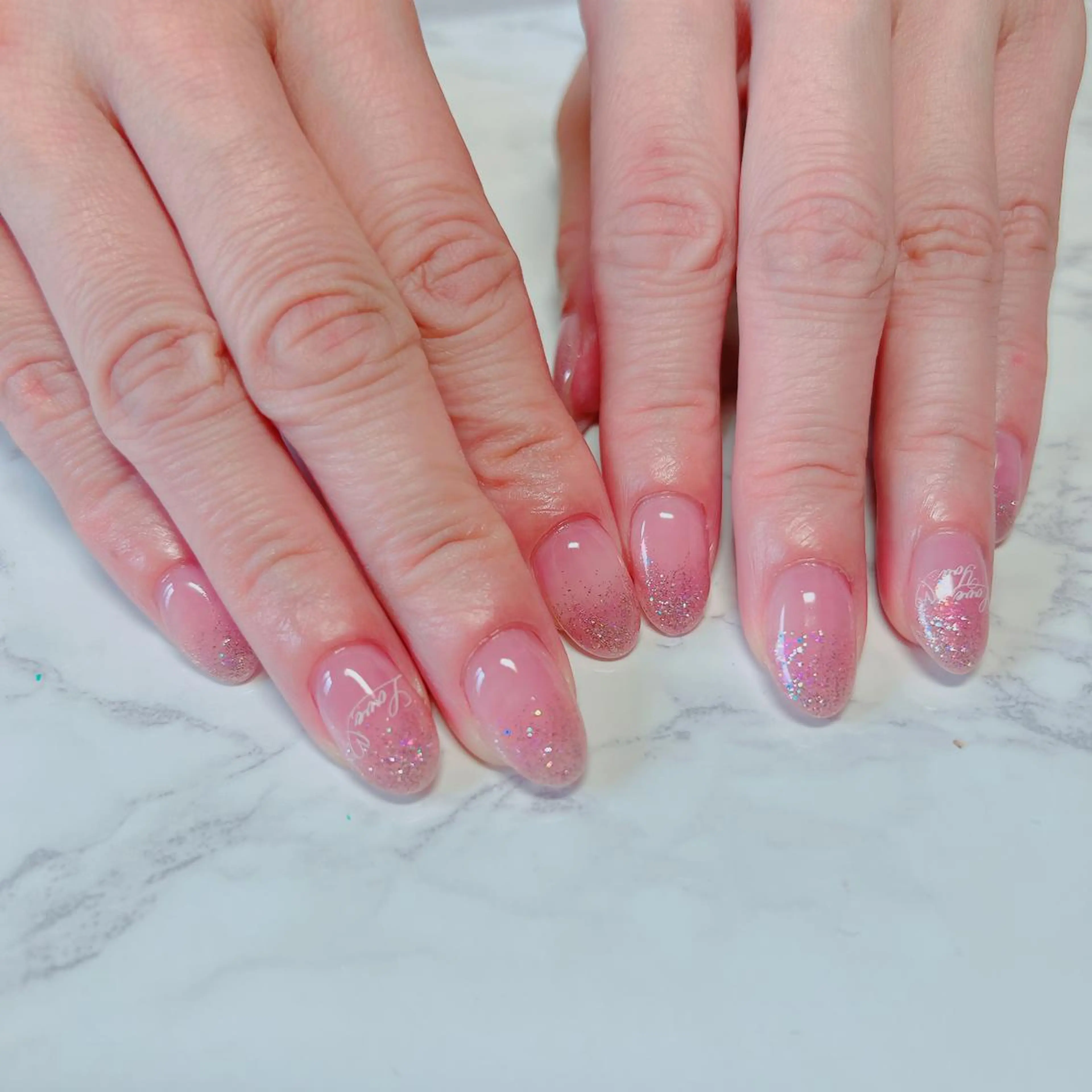 ネイル グラデーション ラメ(グリッター) ラメグラデーション ハンドネイル たきぐち みちこのネイルデザイン