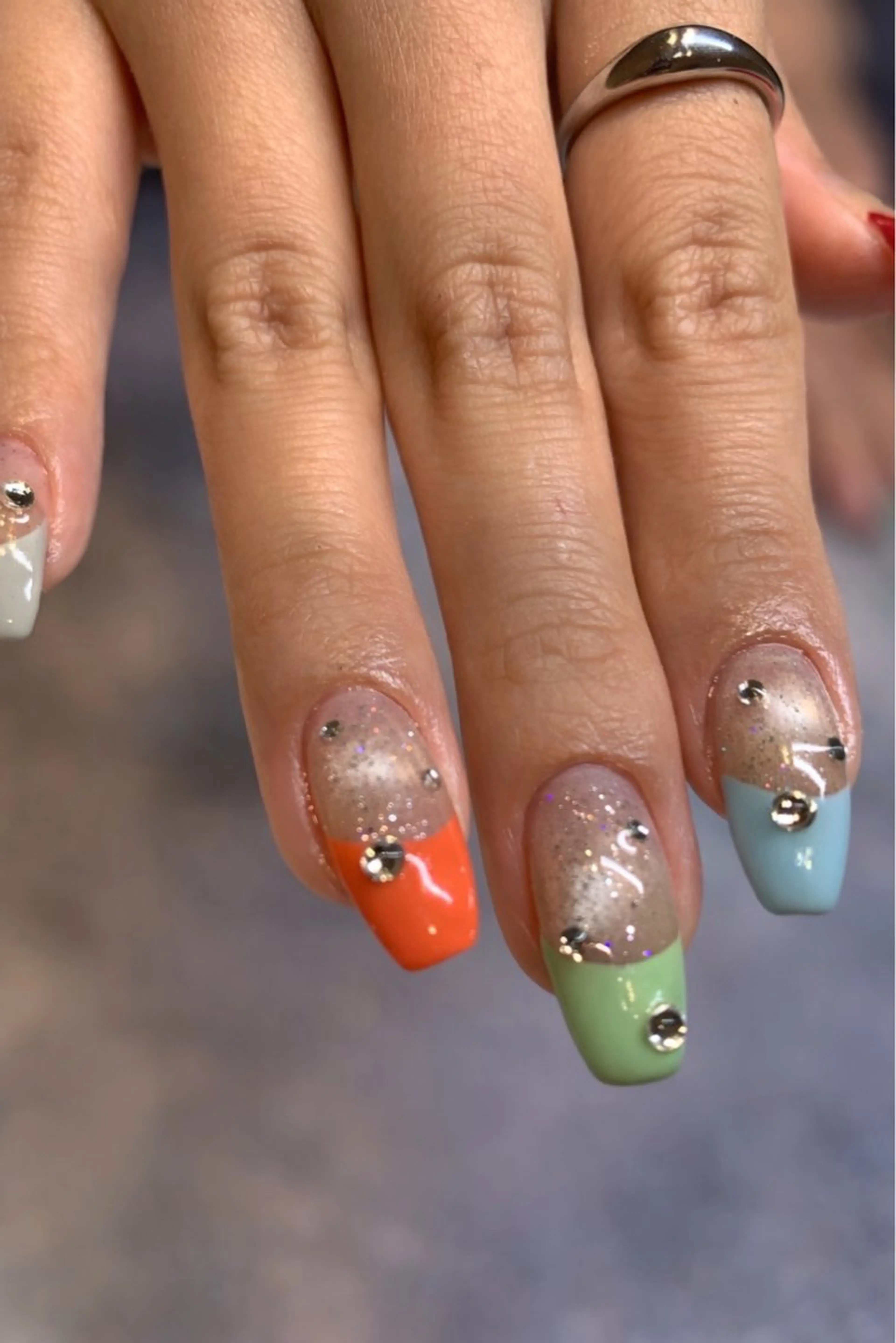 ネイル フラッシュネイル ラメ(グリッター) マグネットネイル nailAVANCE akariのネイルデザイン