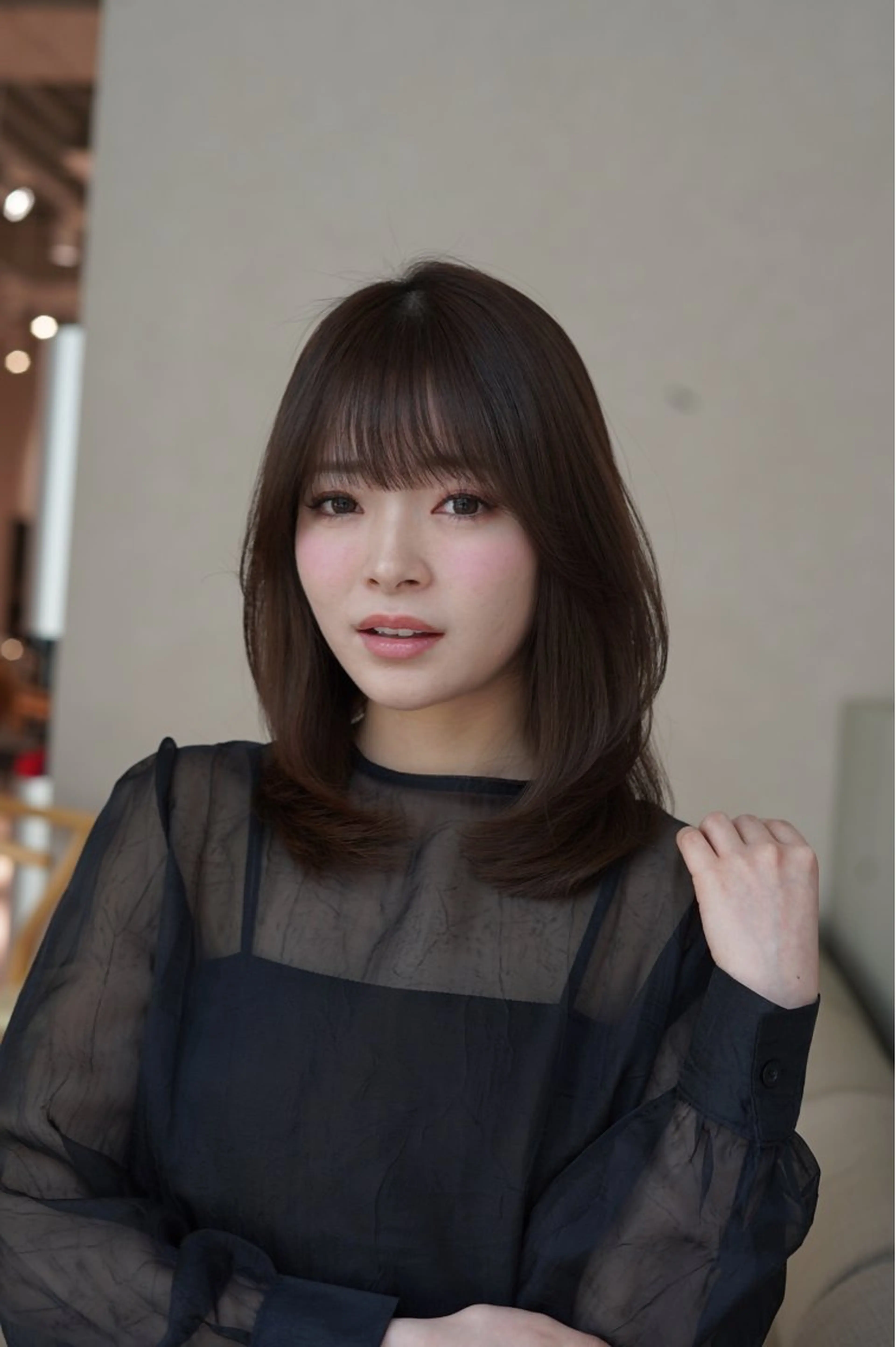 ミディアム 髪質改善 縮毛矯正 レイヤーカット/ くびれヘア佐藤大空のヘアスタイル