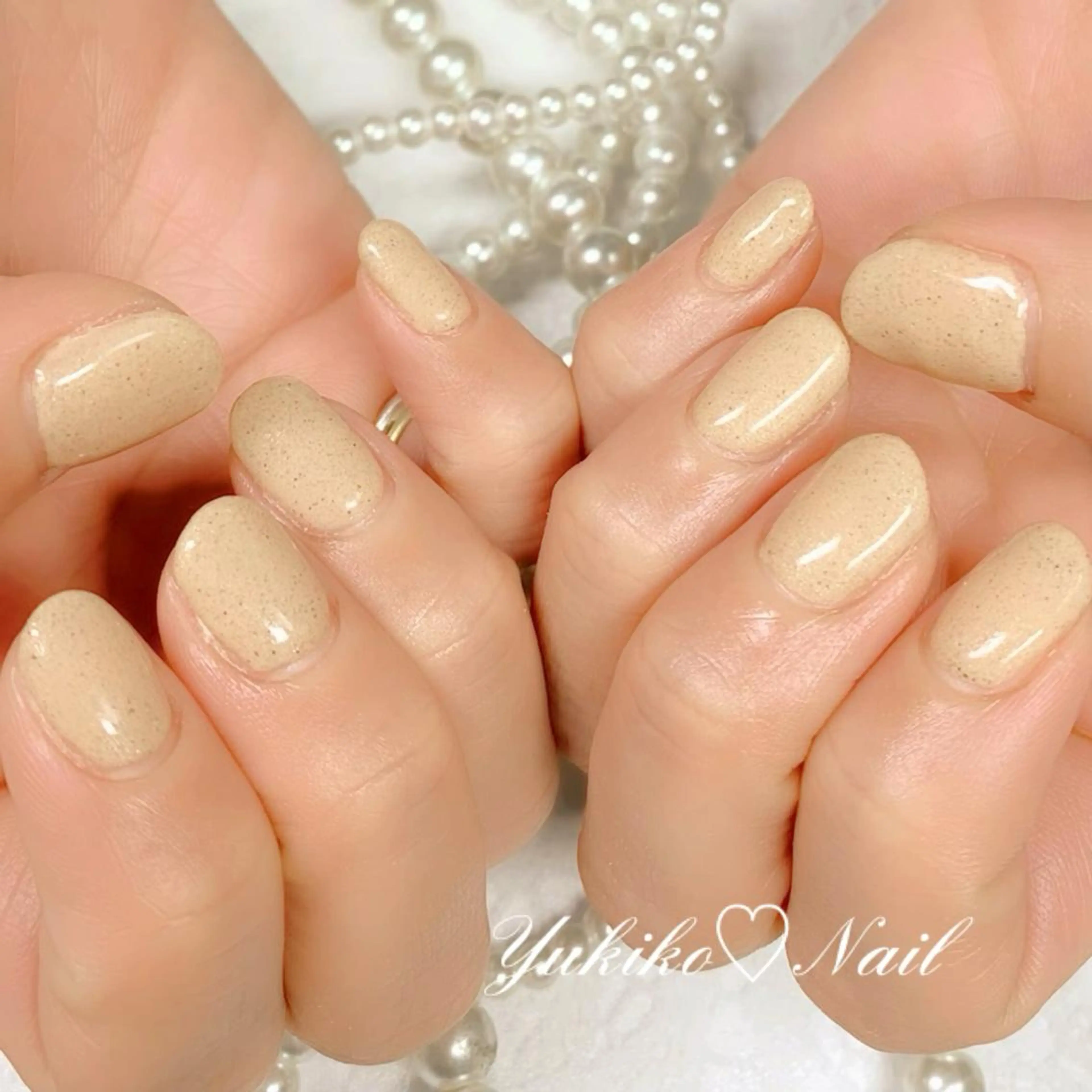 ネイル ブラウン ワンカラーネイル ハンドネイル ユキコ ネイルのネイルデザイン