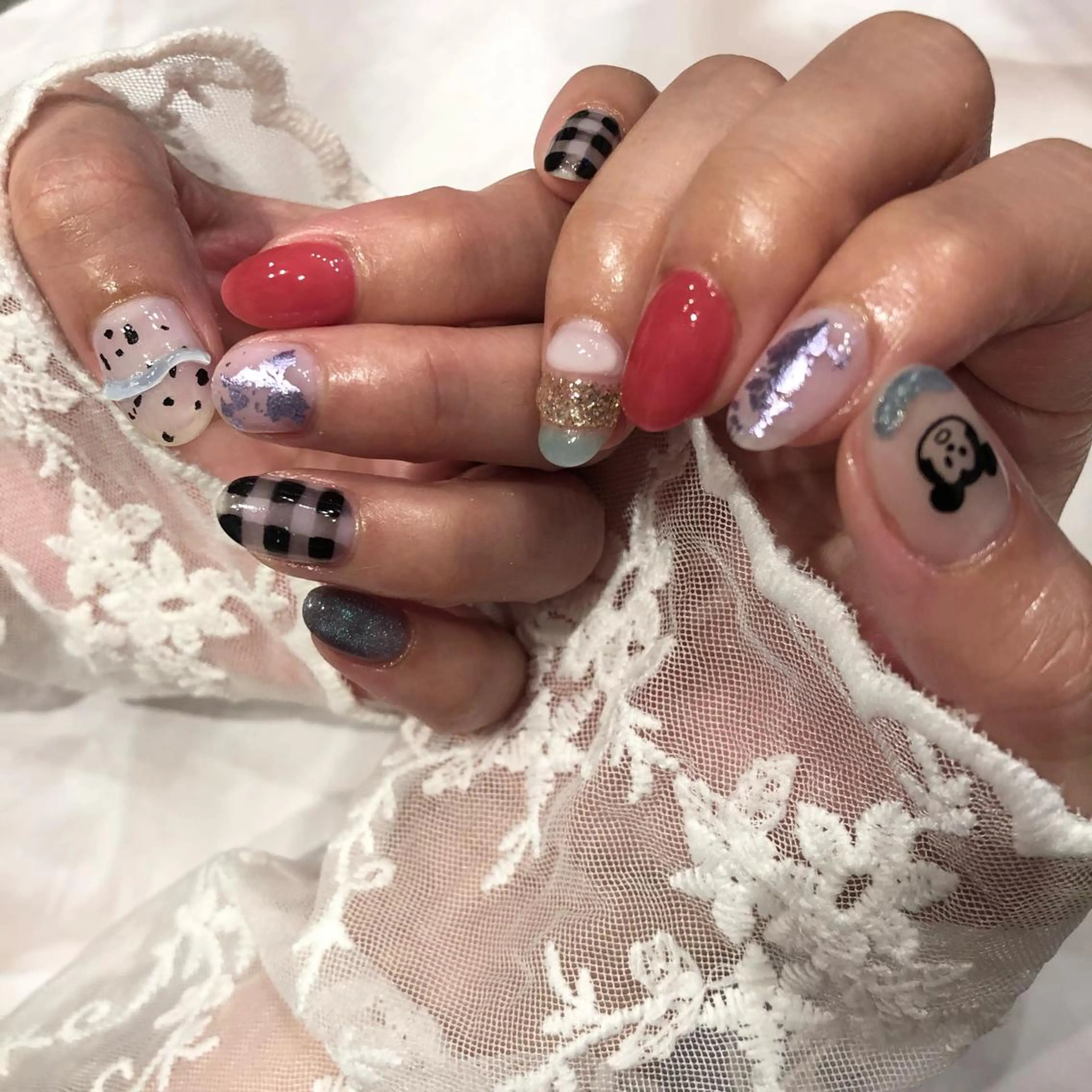 ネイル ハンドネイル ☽ ☾のネイルデザイン