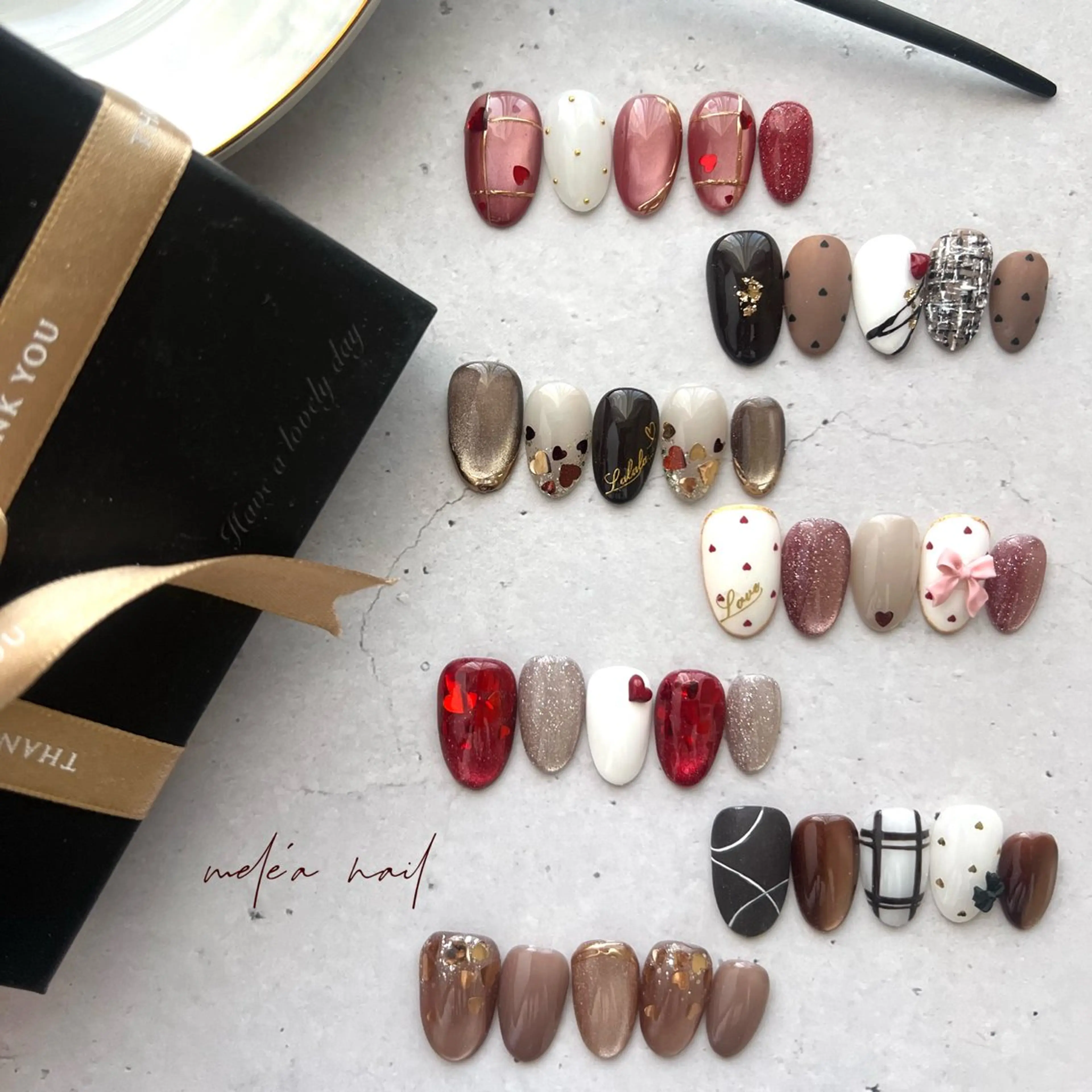 ネイル バレンタイン miho meléanailのネイルデザイン