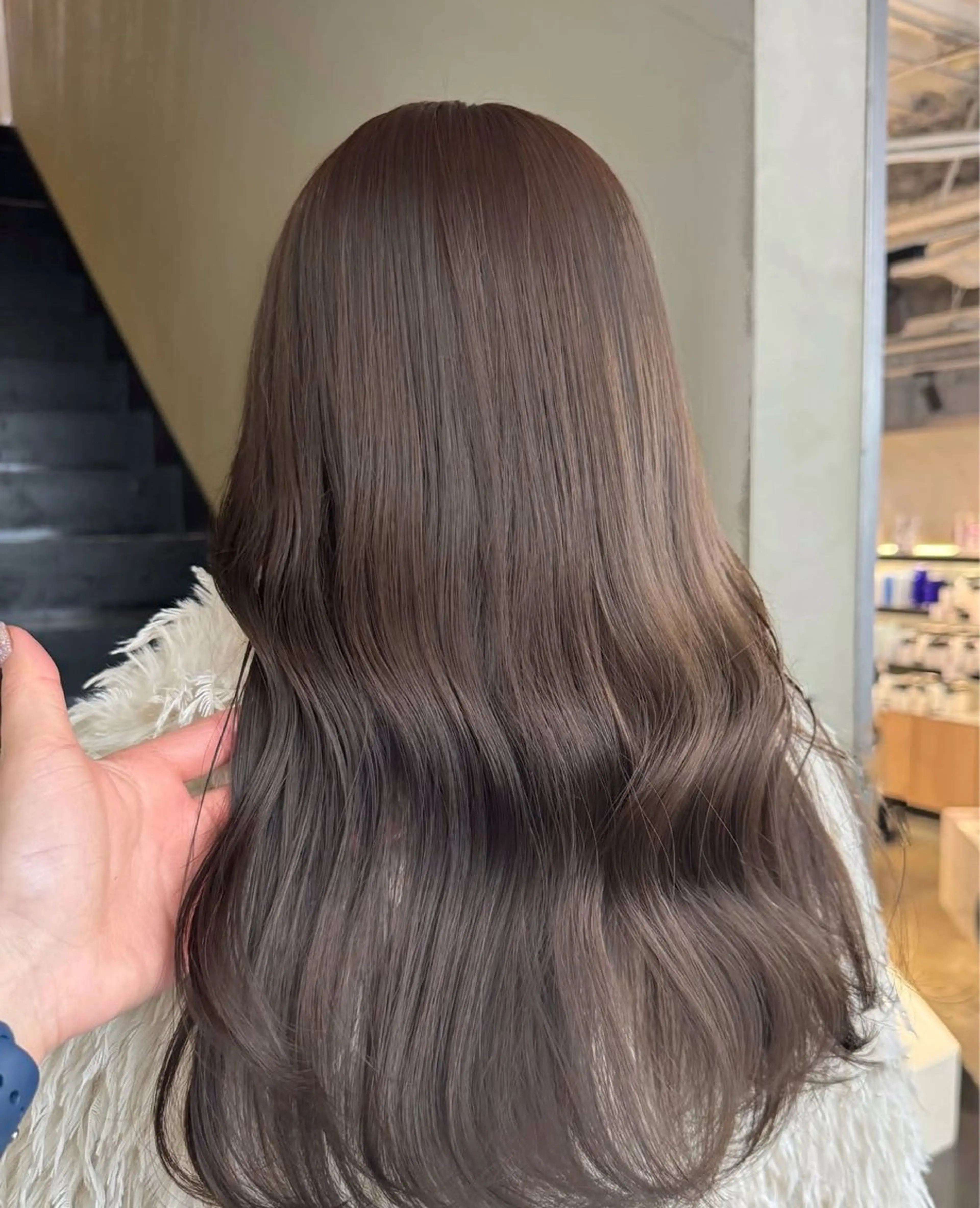 ロング カラー グレージュ ヘアカラー SEAM所属・詩音 ／札幌美容師のヘアスタイル