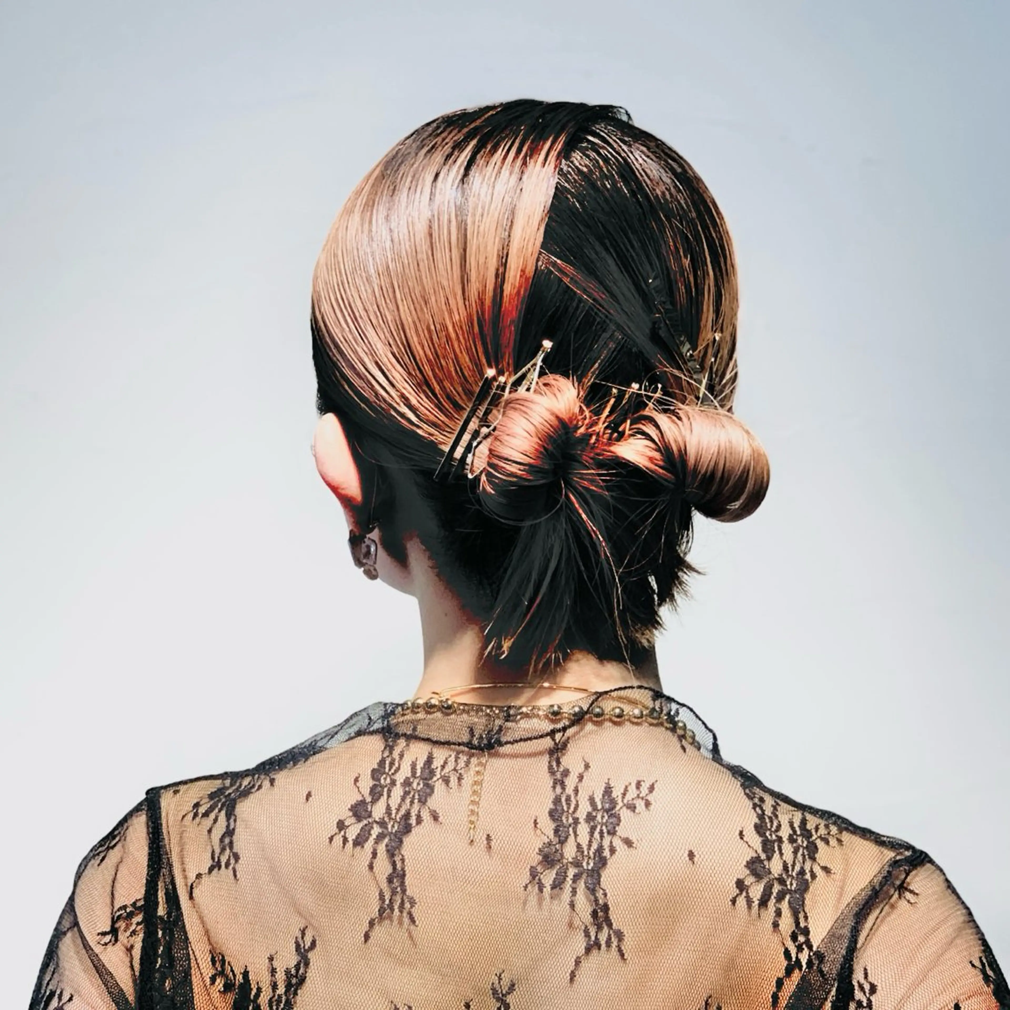 ミディアム ヘアアレンジ ヤノ ナオミのヘアスタイル